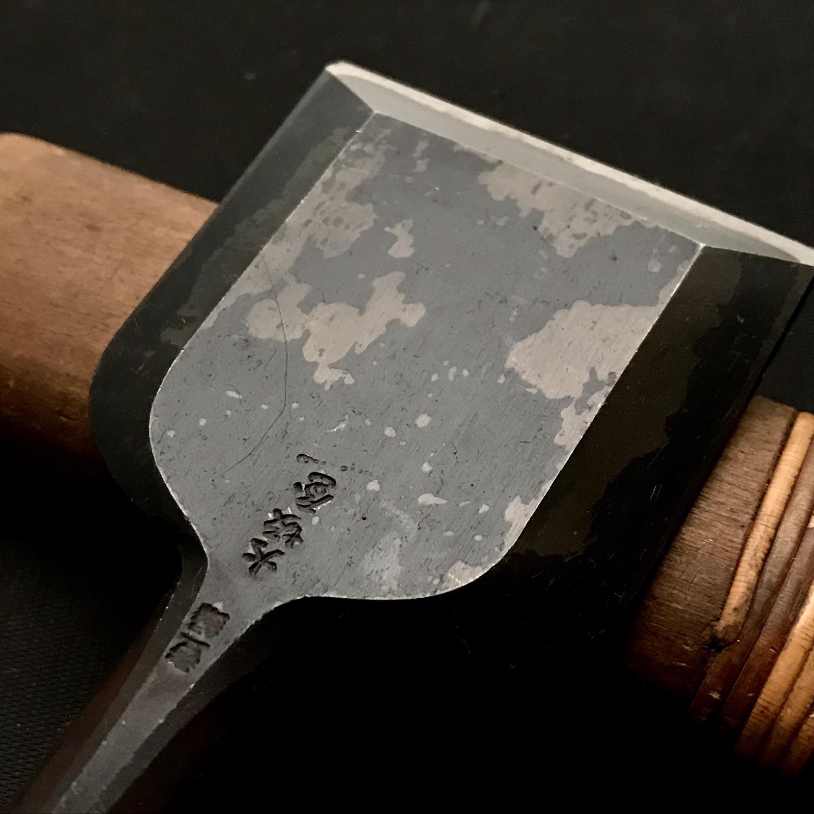 Old stock Early works Kiyohisa Bench chisels by Watanabe Kiyoe 掘出し物 早期作品 清久作問屋名 追入鑿 Oirenomi 54mm