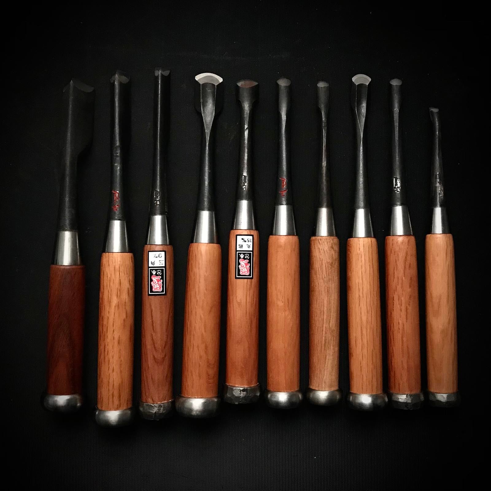 古株1号 正道 彫刻ノミセット 掘り出し物 正道 彫刻組鑿 10本