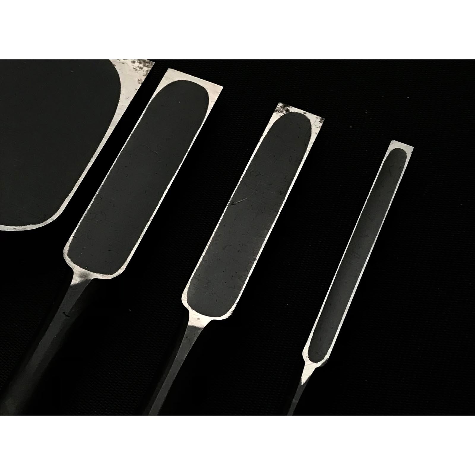 Old stock Kunikei 3rd Generation Bench chisels 掘出し物 池田慶郎氏 三代目国慶作問屋名 追入鑿 54,48,42,15,12,6mm