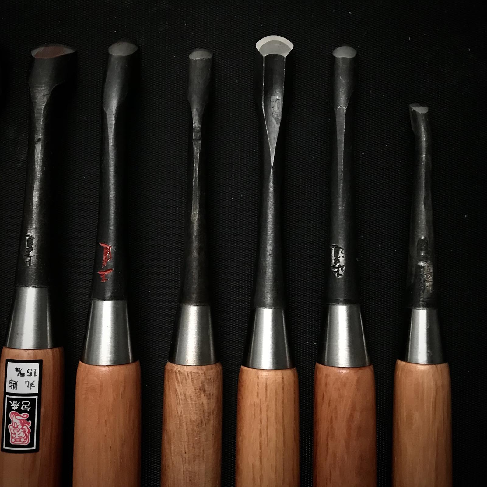 Old stock #1 Masamichi Carving chisels set 掘出し物 正道 彫刻組鑿 10本