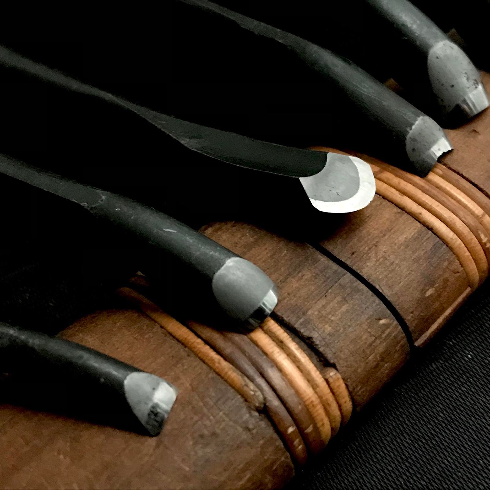 Old stock #1 Masamichi Carving chisels set 掘出し物 正道 彫刻組鑿 10本