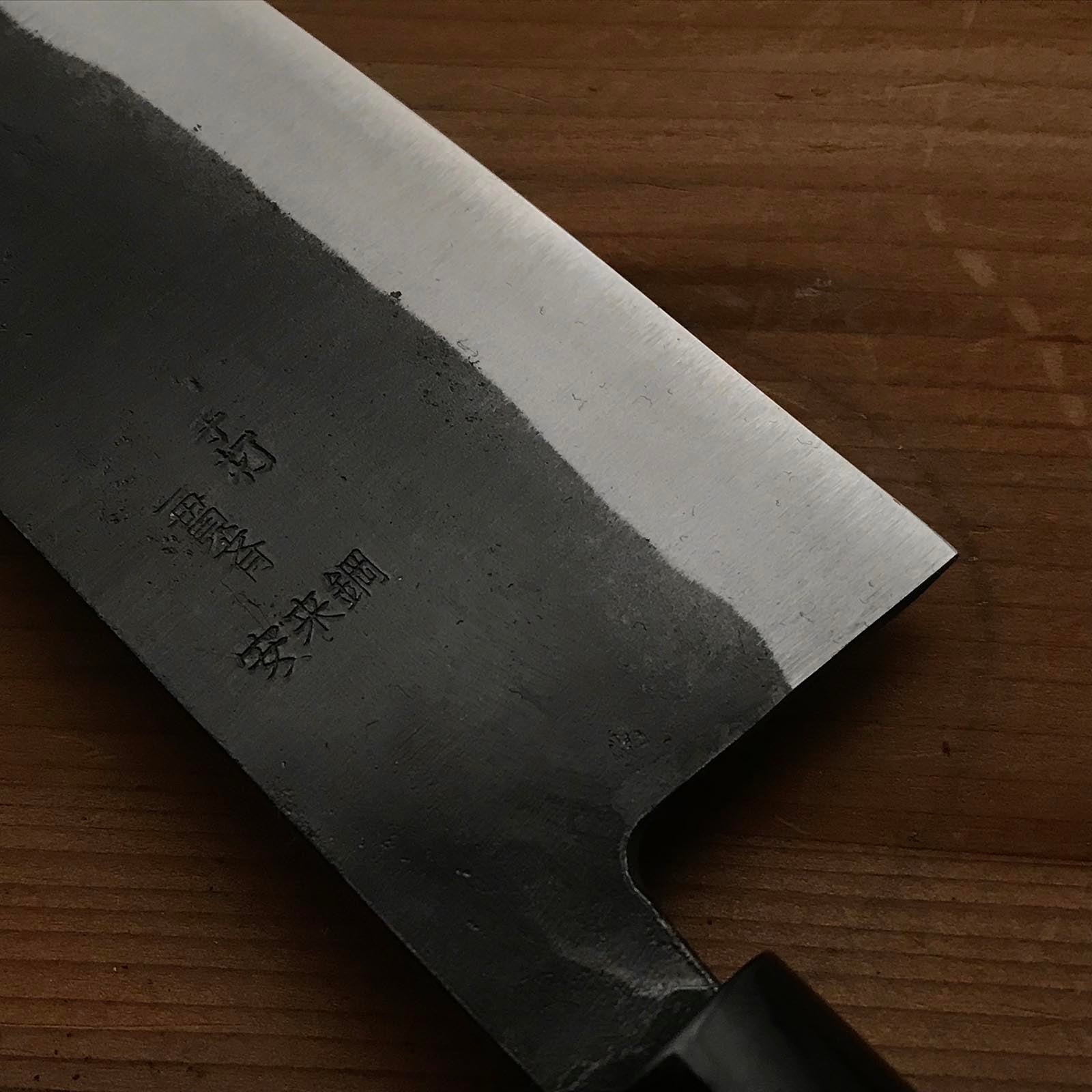 Ichikansai Santoku Bocho with white steel 一貫斎 三徳包丁 白紙付 165mm