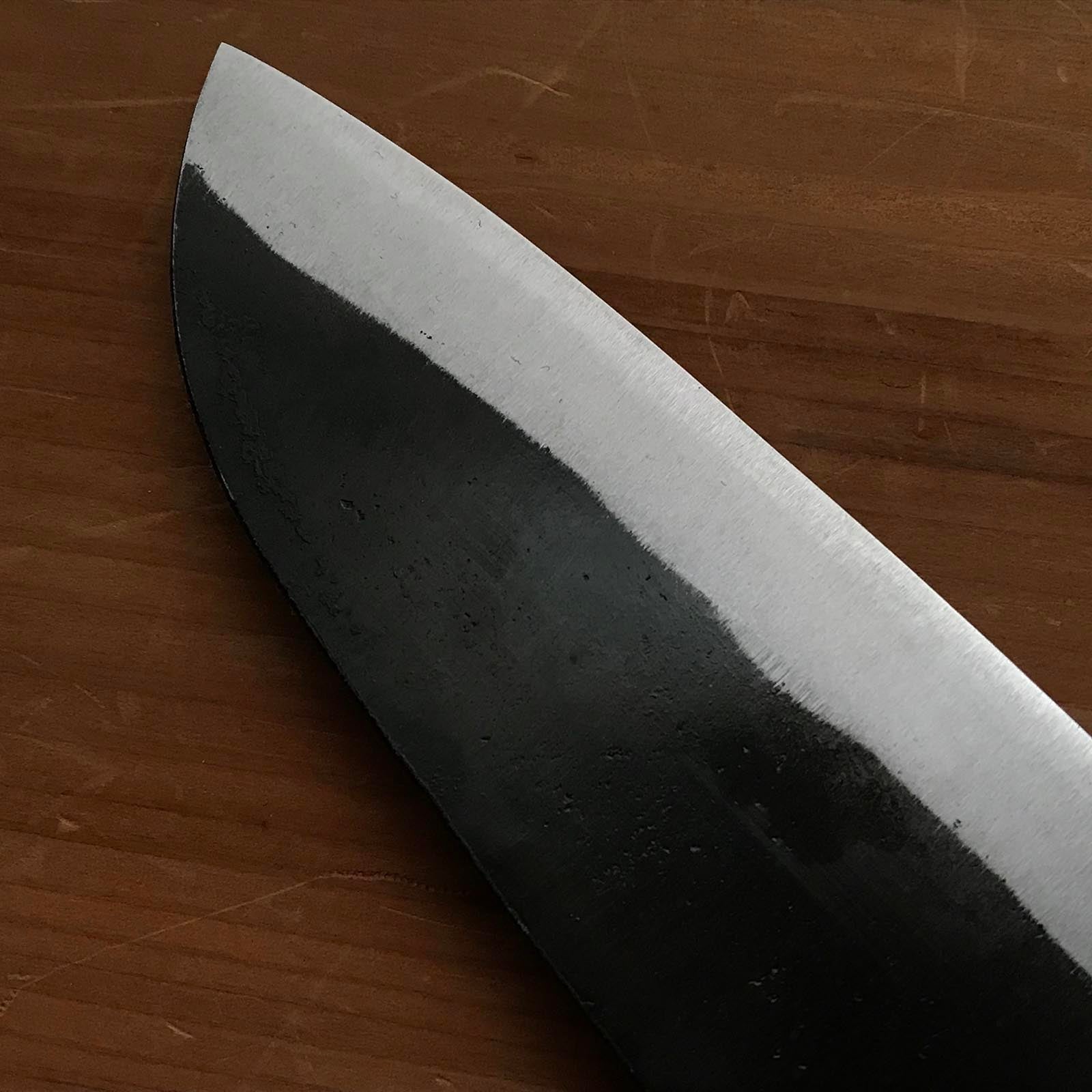 Ichikansai Santoku Bocho with white steel 一貫斎 三徳包丁 白紙付 165mm