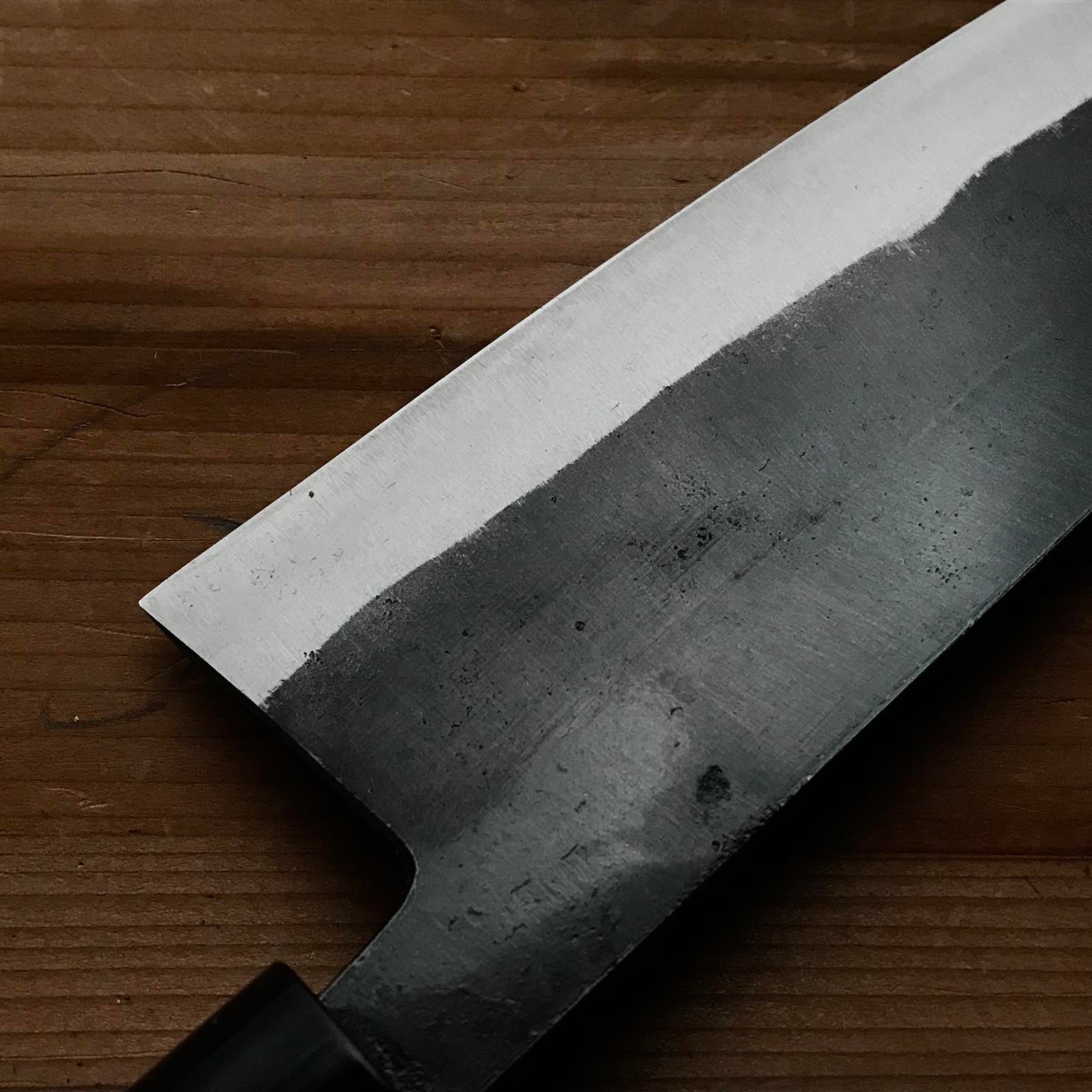 Ichikansai Santoku Bocho with white steel 一貫斎 三徳包丁 白紙付 165mm