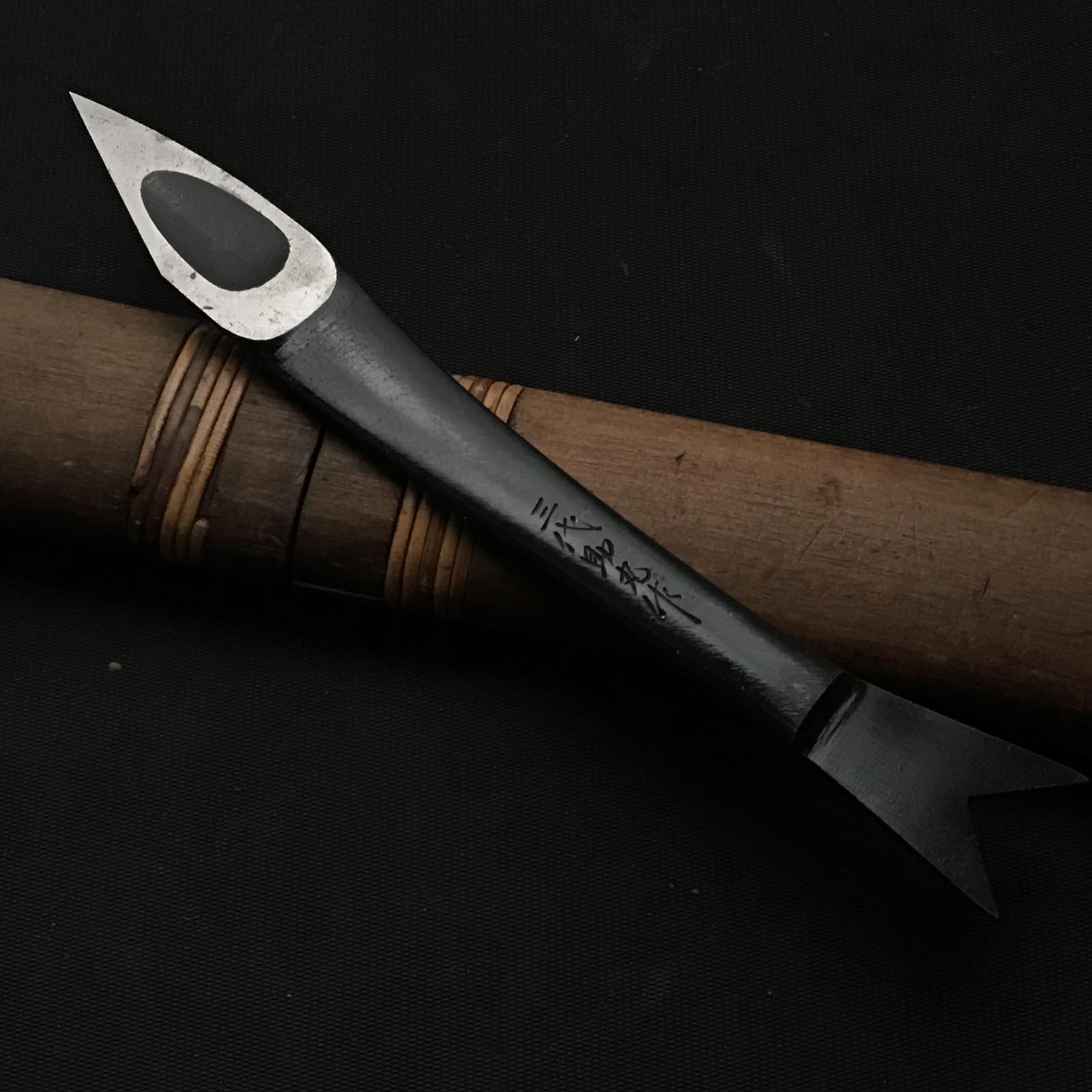 Old stock Sukemaru 3rd generation Kiridashi by Kanda Kioku 掘出し物 碓氷金三郎 鯰 三代目助丸作 切出し小刀