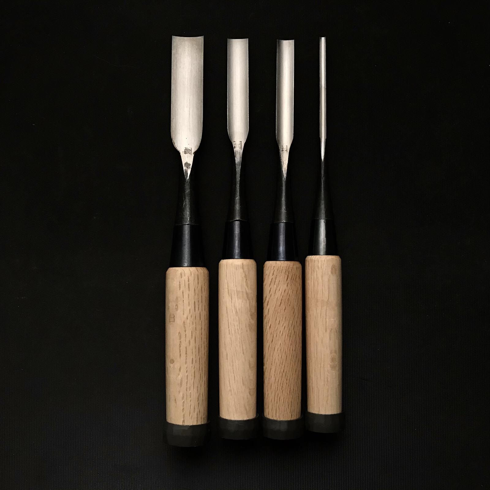 Old stock Kanetake Early works Uchimaru chisels by Takahashi Norikazu 高橋典三作 早期作品 カネ武 内丸鑿