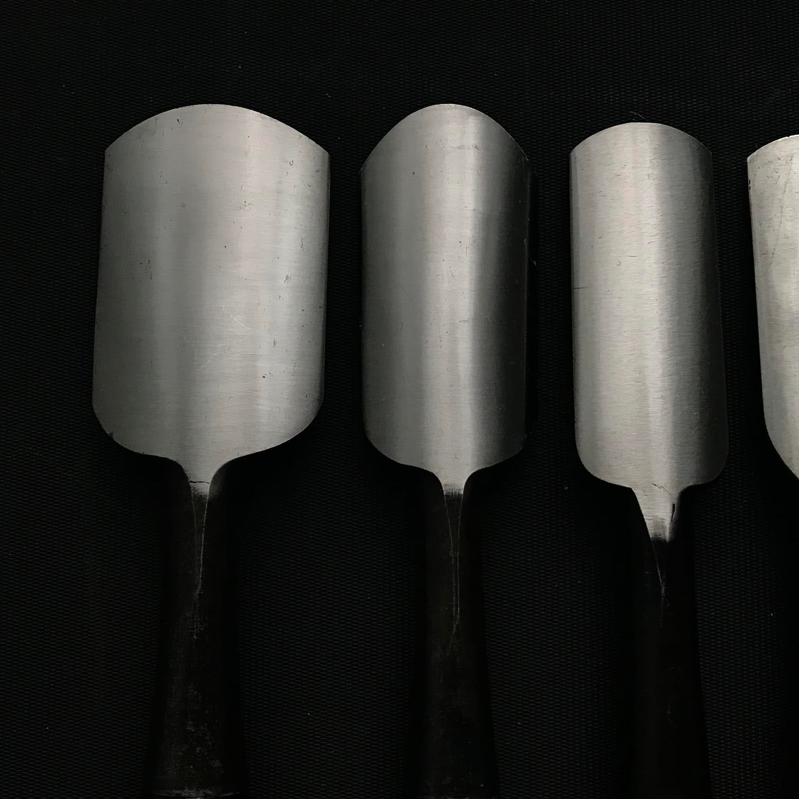 #12 Old stock Soto maru chisels set with white steel 掘出し物 外丸組鑿 6本組 Sotomarunomi