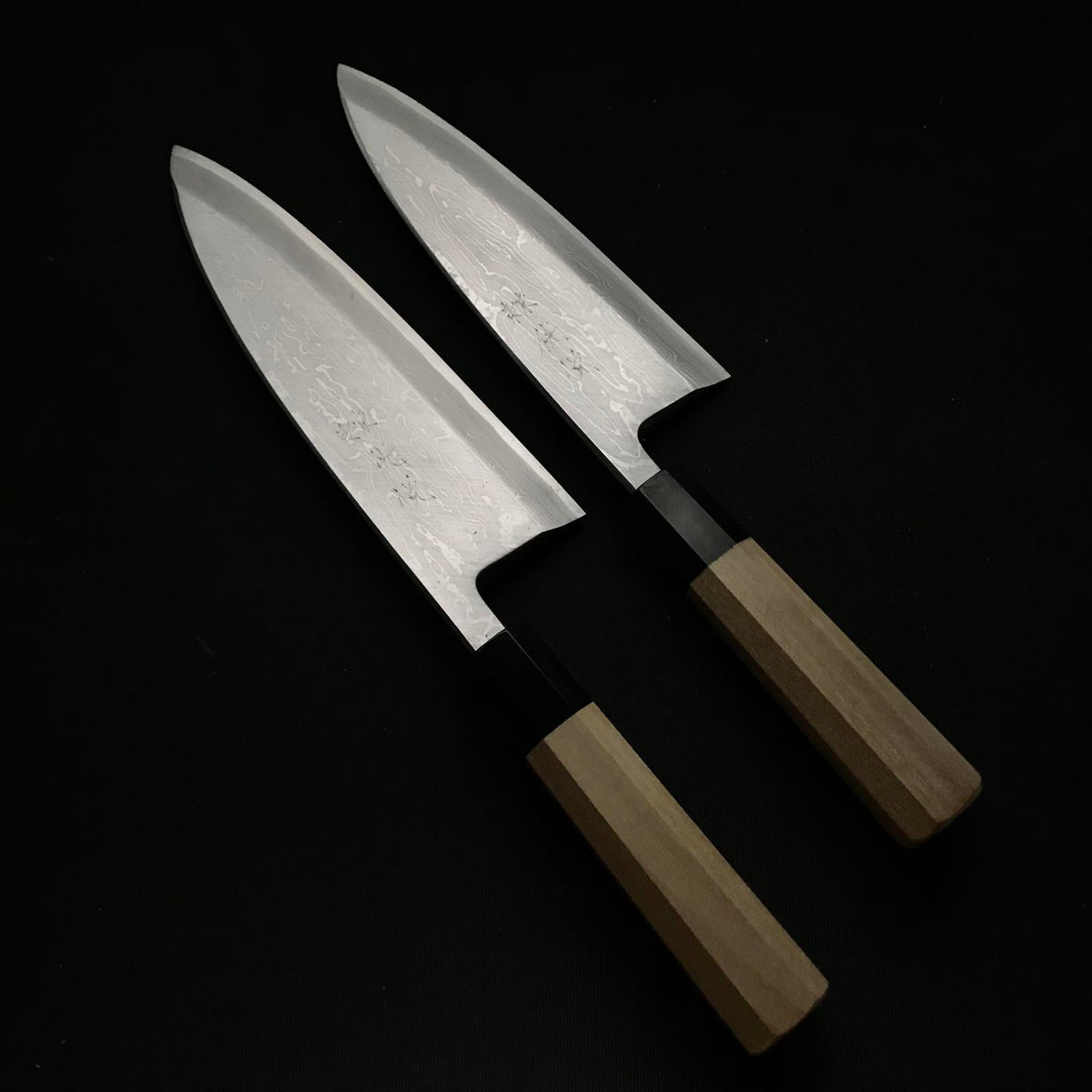 Kouetsu Damascus Finish Deba Bocho 侊悦 青紙鋼 墨流し 出刃包丁 