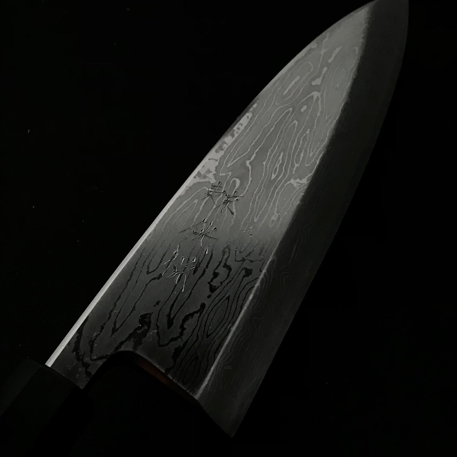 Kouetsu Damascus Finish Deba Bocho 侊悦 青紙鋼 墨流し 出刃包丁 180,195mm