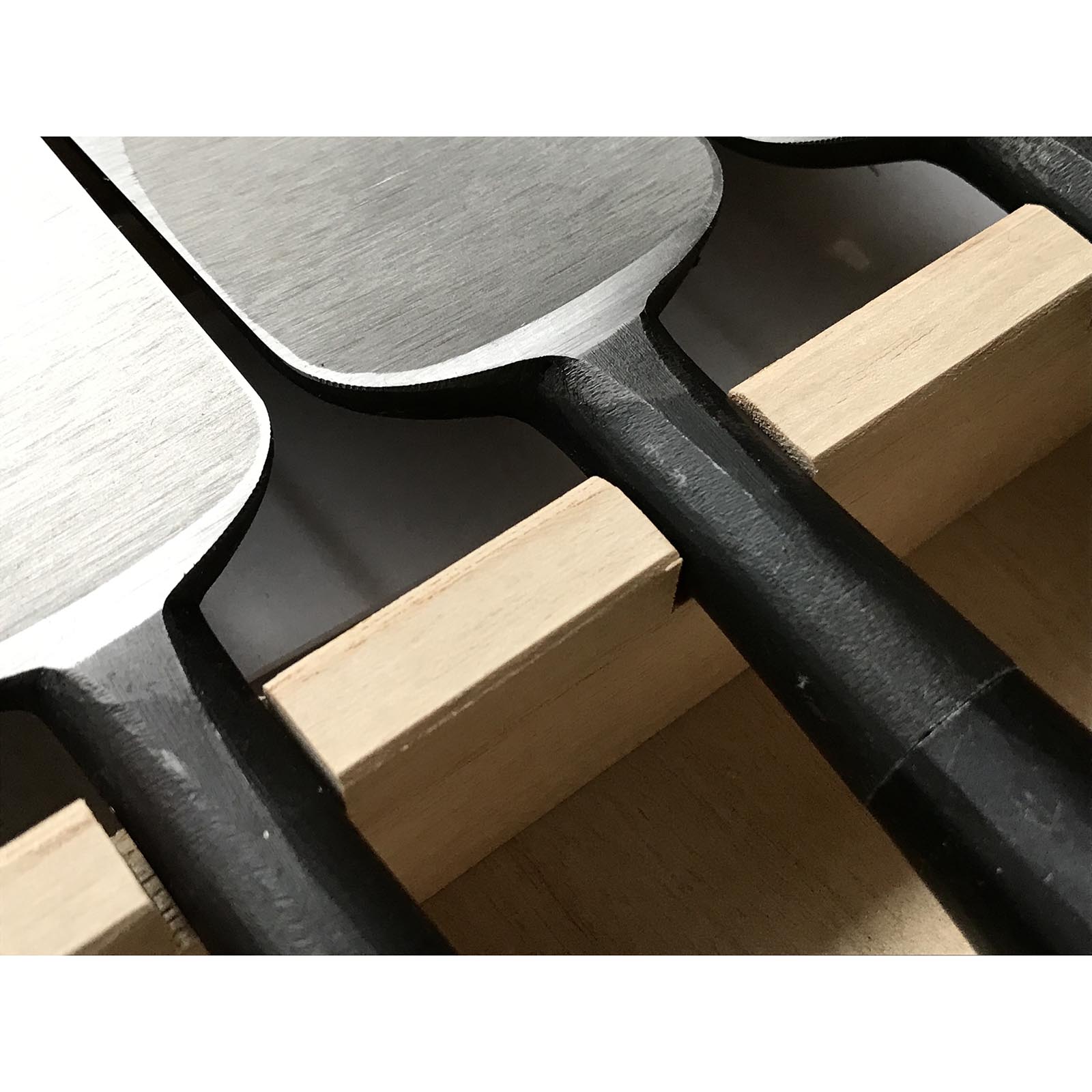 Tasai Bench chisels set with blue steel Oirenomi 田斎作 黒仕上 追入組鑿 15本组