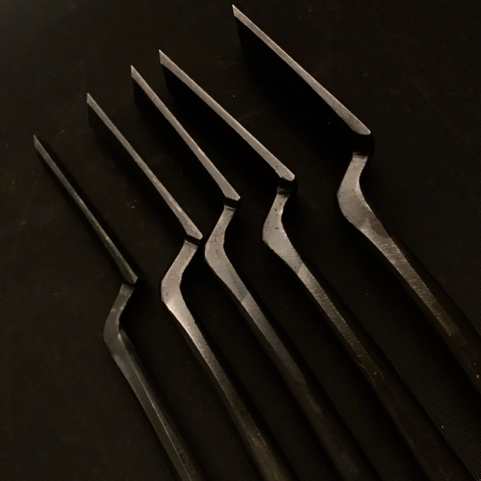 Fujihiro Trowel chisel (Kote nomi) Dovetail type by Chuutarou Imai 今井忠太郎作二治弘 鏝鑿 鎬型 9,12,15,18,24mm