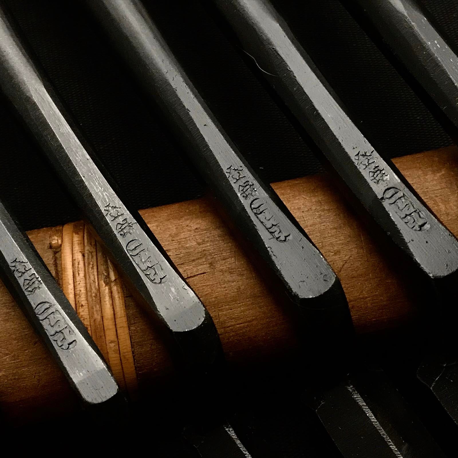 Fujihiro Trowel chisel (Kote nomi) Dovetail type by Chuutarou Imai 今井忠太郎作二治弘 鏝鑿 鎬型 9,12,15,18,24mm