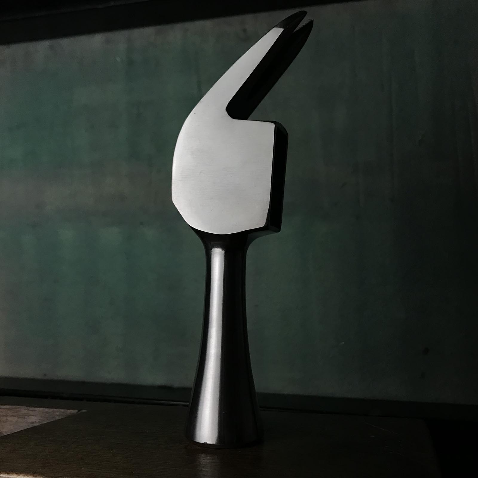 Old stock Kariwaku Stainless steel Hammers with Kirin carving 掘出し物 麒麟彫入 ステンレス仮枠ハンマー 滑り止めなし