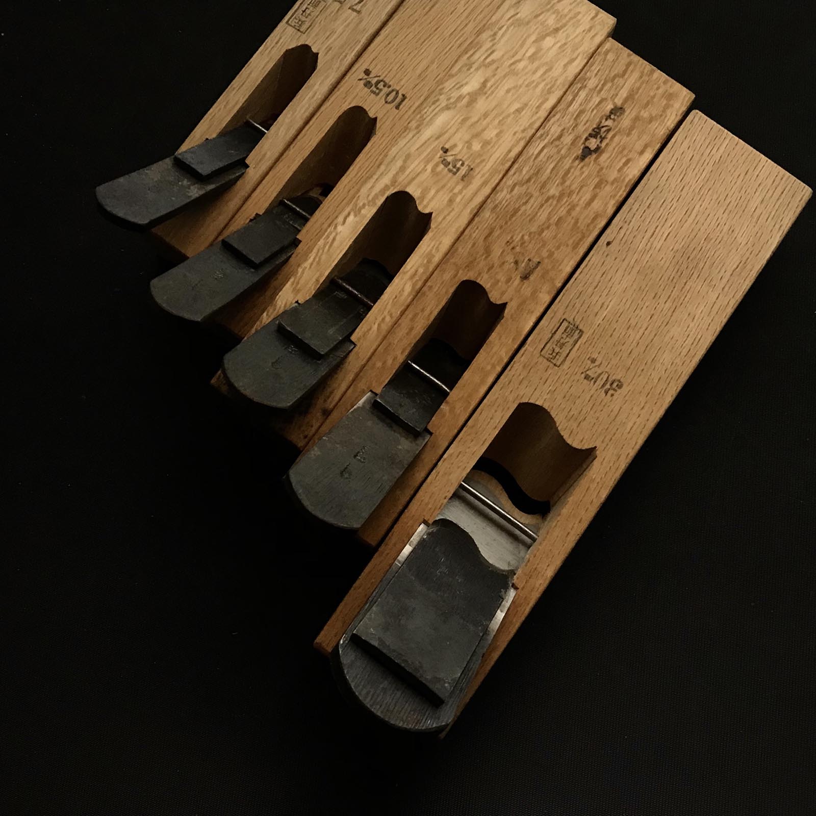 Old stock Etsue Traditional Chamfer Plane 掘出し物 悦英 面取鉋 瓢箪面 7.5, 10.5, 15, 18, 30mm