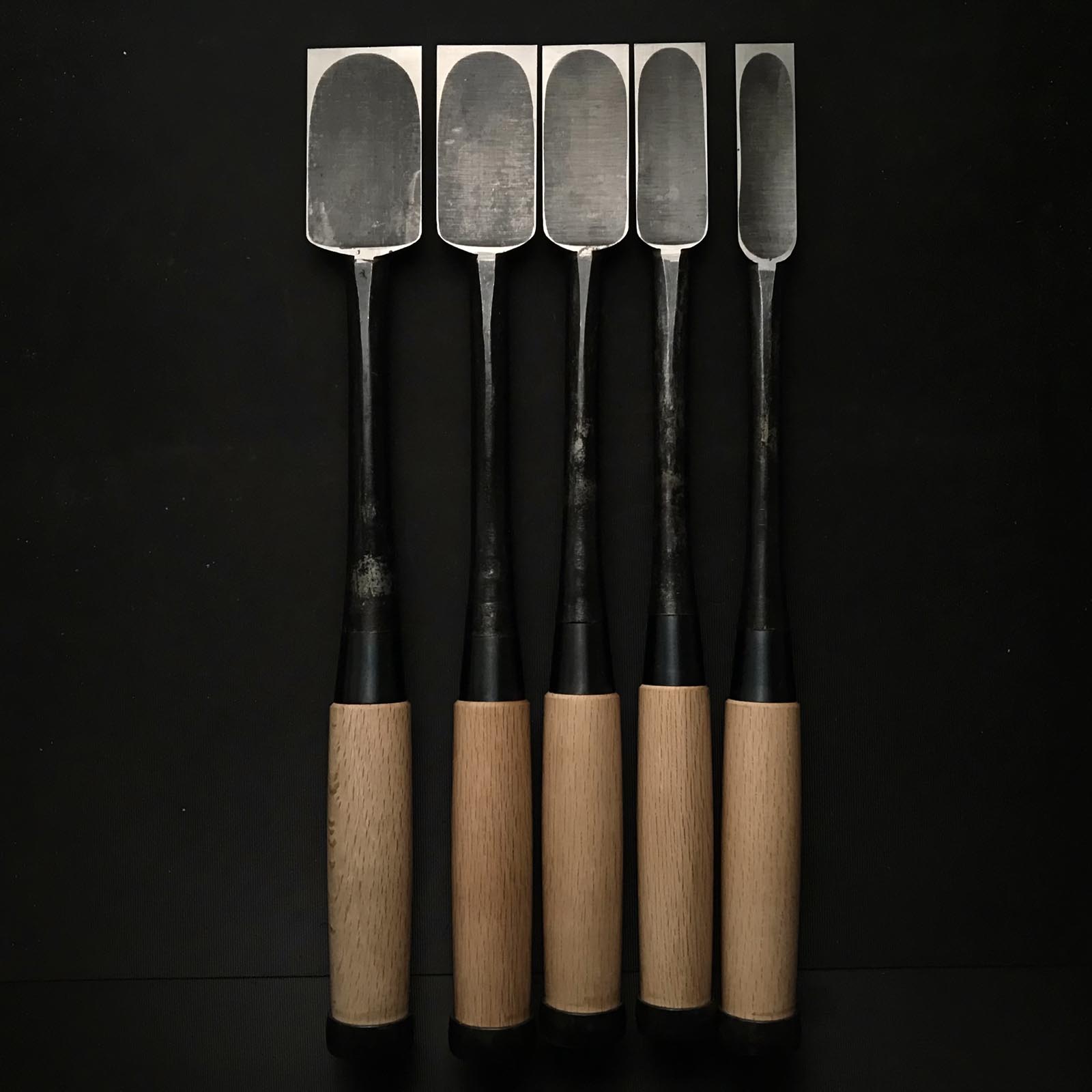 岩崎瑛介作 岩崎永祐作 岩崎穴屋鑿 穴屋ノミ 48,42,36,30,24mm