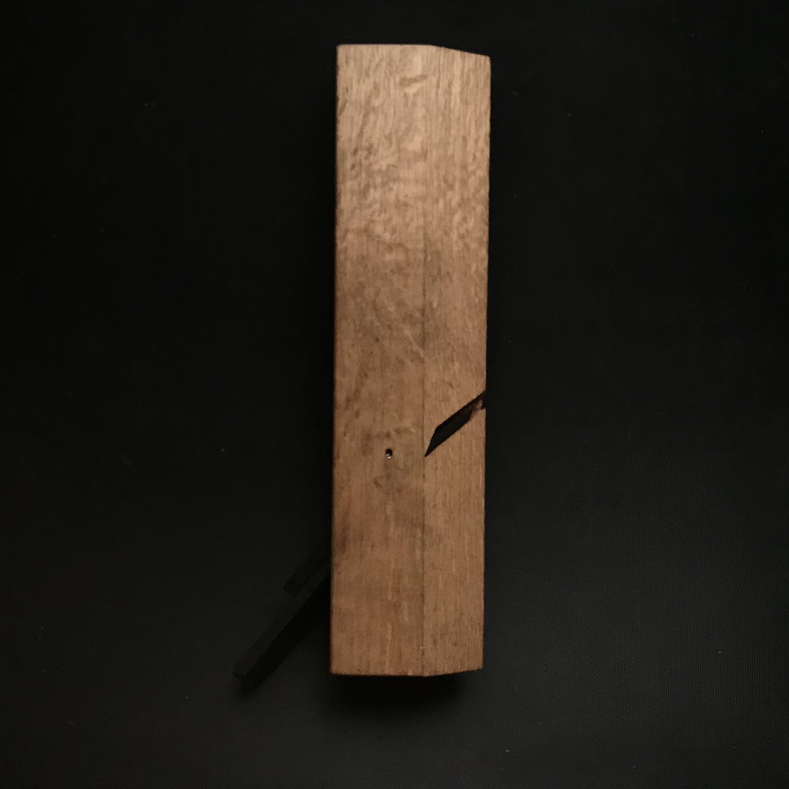 #1 Old stock Shunetsu Side Rabbet Plane with blue steel right hand 掘出し物 俊悦 右 脇取鉋 Wakitori kanna