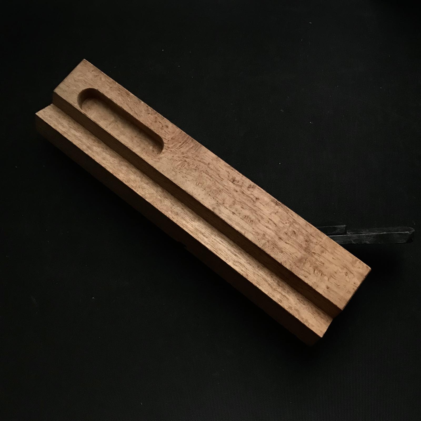 #1 Old stock Shunetsu Side Rabbet Plane with blue steel right hand 掘出し物 俊悦 右 脇取鉋 Wakitori kanna