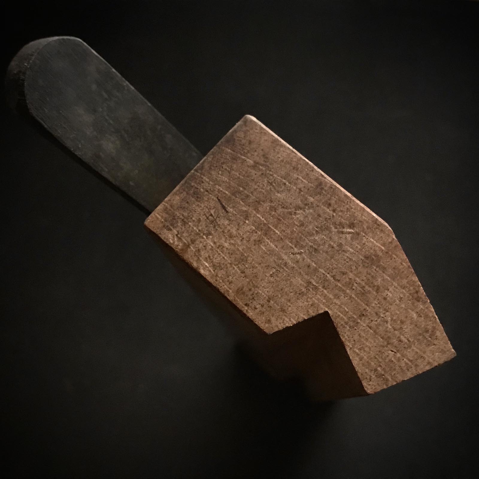 #1 Old stock Shunetsu Side Rabbet Plane with blue steel right hand 掘出し物 俊悦 右 脇取鉋 Wakitori kanna