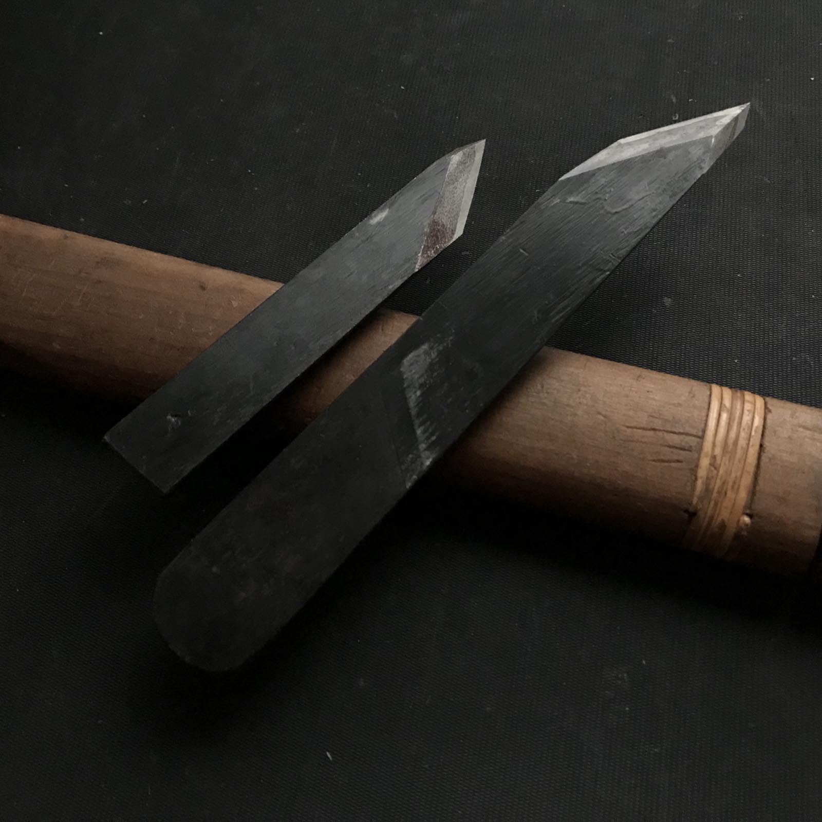 #1 Old stock Shunetsu Side Rabbet Plane with blue steel right hand 掘出し物 俊悦 右 脇取鉋 Wakitori kanna