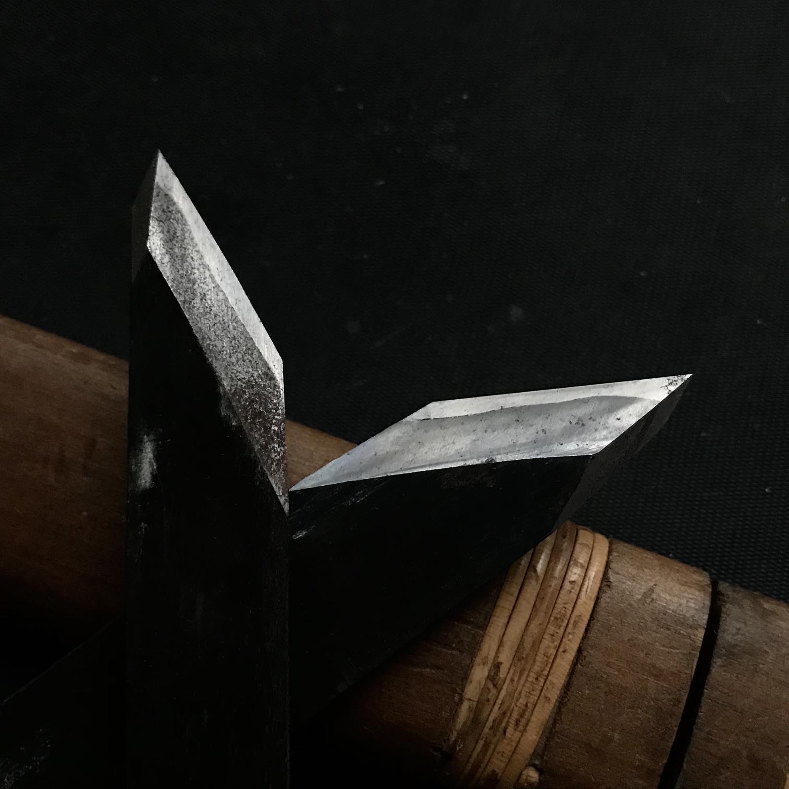 #1 Old stock Shunetsu Side Rabbet Plane with blue steel right hand 掘出し物 俊悦 右 脇取鉋 Wakitori kanna