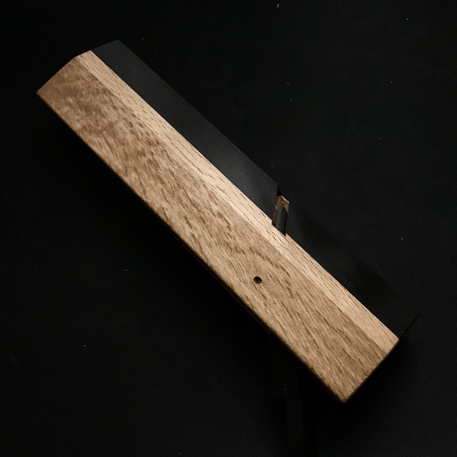 #8 Old stock Etsue Side Rabbet Plane with blue steel right hand 掘出し物 悦英 黑檀張り 右 脇取鉋 Wakitori kanna