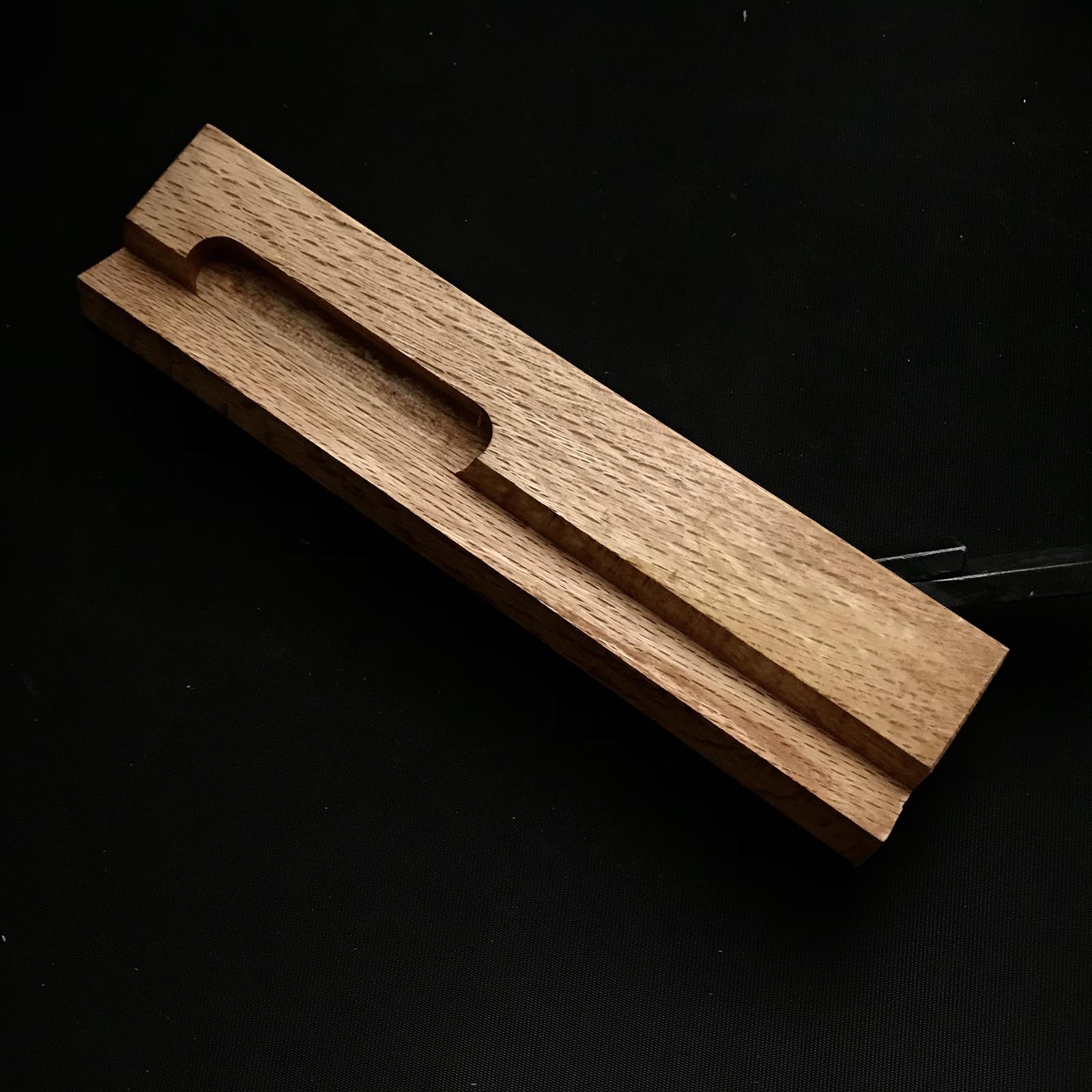 #8 Old stock Etsue Side Rabbet Plane with blue steel right hand 掘出し物 悦英 黑檀張り 右 脇取鉋 Wakitori kanna