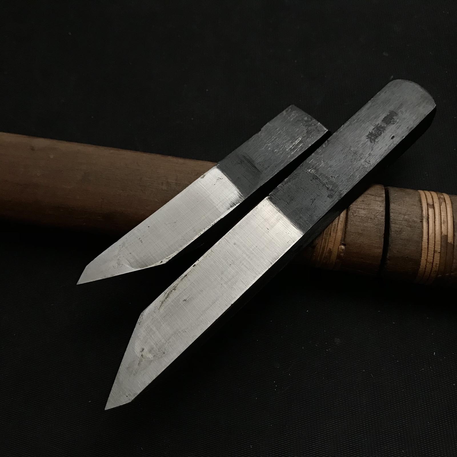 #8 Old stock Etsue Side Rabbet Plane with blue steel right hand 掘出し物 悦英 黑檀張り 右 脇取鉋 Wakitori kanna