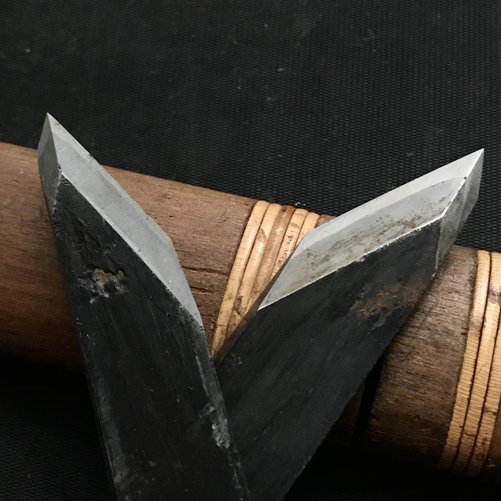 #8 Old stock Etsue Side Rabbet Plane with blue steel right hand 掘出し物 悦英 黑檀張り 右 脇取鉋 Wakitori kanna