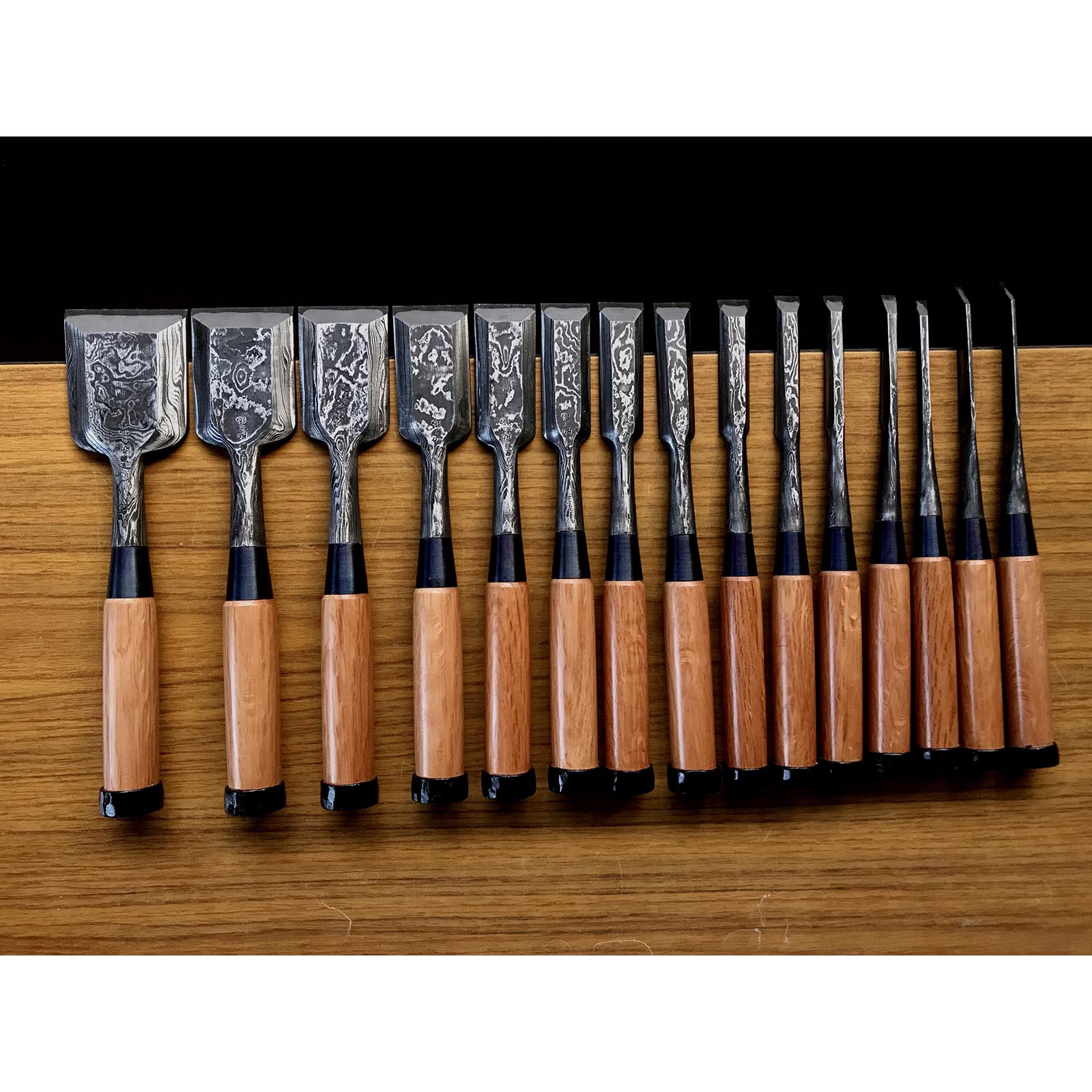 Sukemasa Suminagashi Bench chisels set 助正 墨流し 追入15本組鑿 Oirenomi