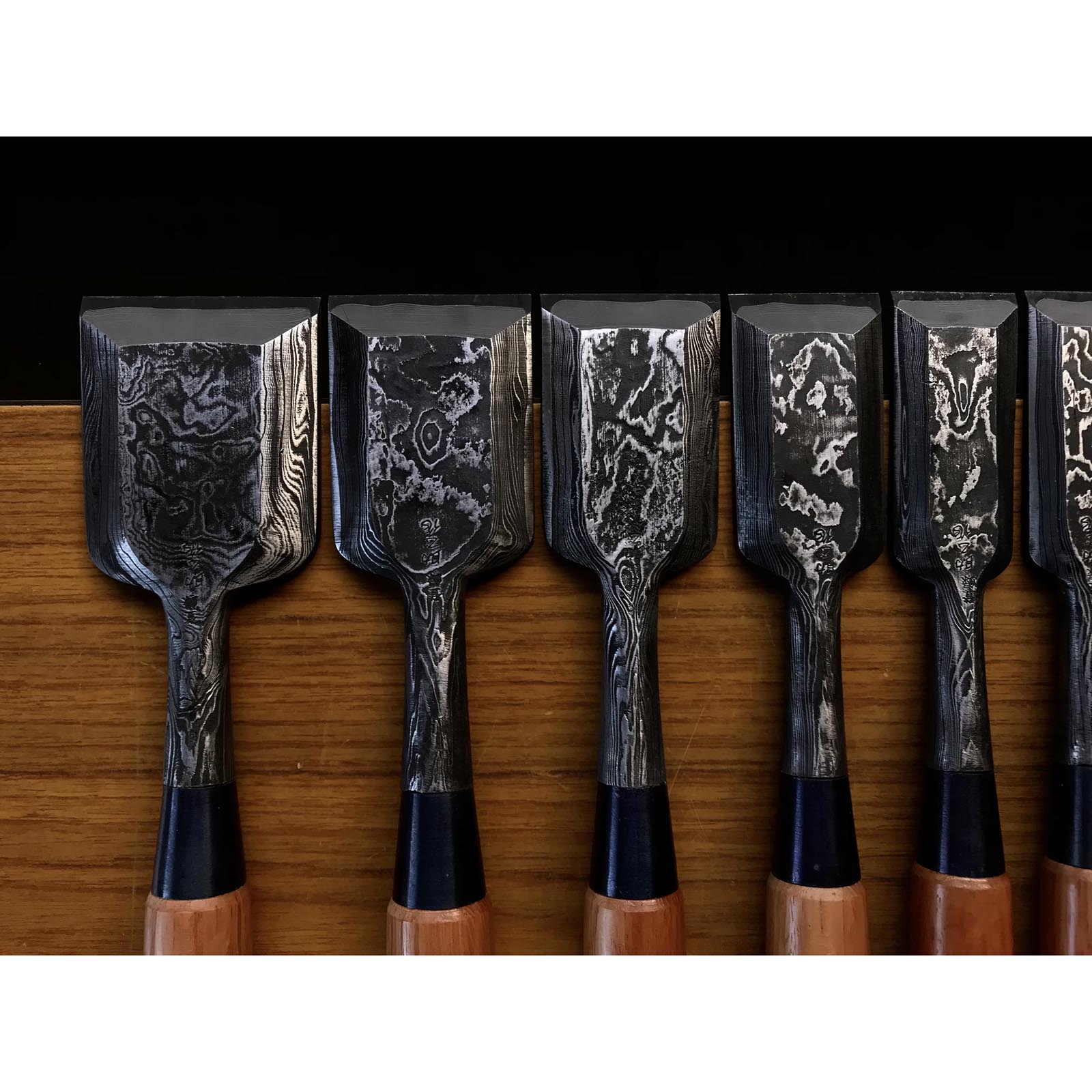 Sukemasa Suminagashi Bench chisels set 助正 墨流し 追入15本組鑿 Oirenomi