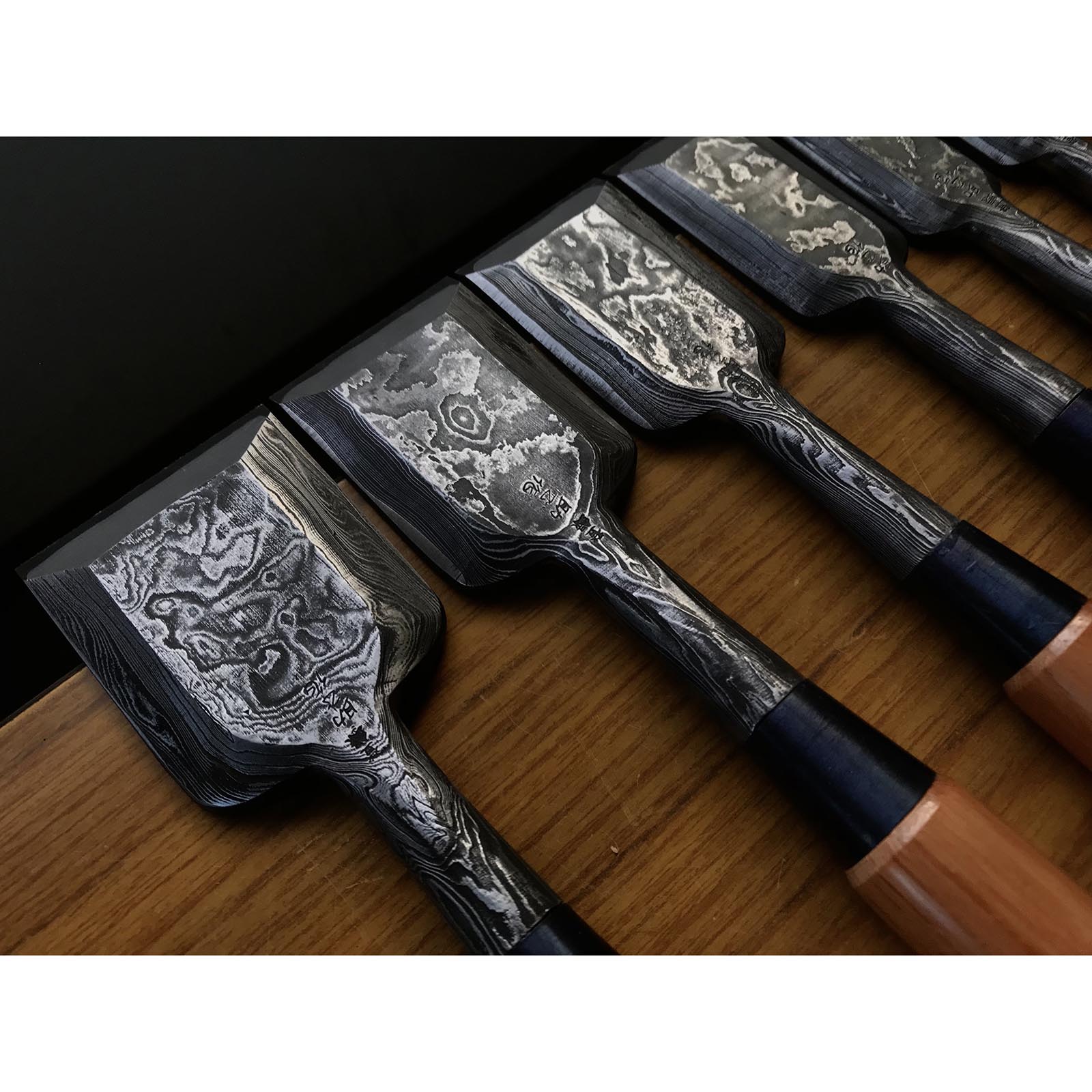Sukemasa Suminagashi Bench chisels set 助正 墨流し 追入15本組鑿 Oirenomi
