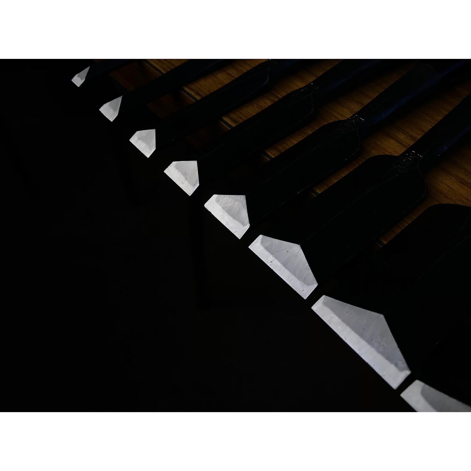 Sukemaru Dovetail chisels set by Usui Yoshio 四代助丸 碓氷淑郎 鎬追入組鑿 Shinoginomi Umekinomi