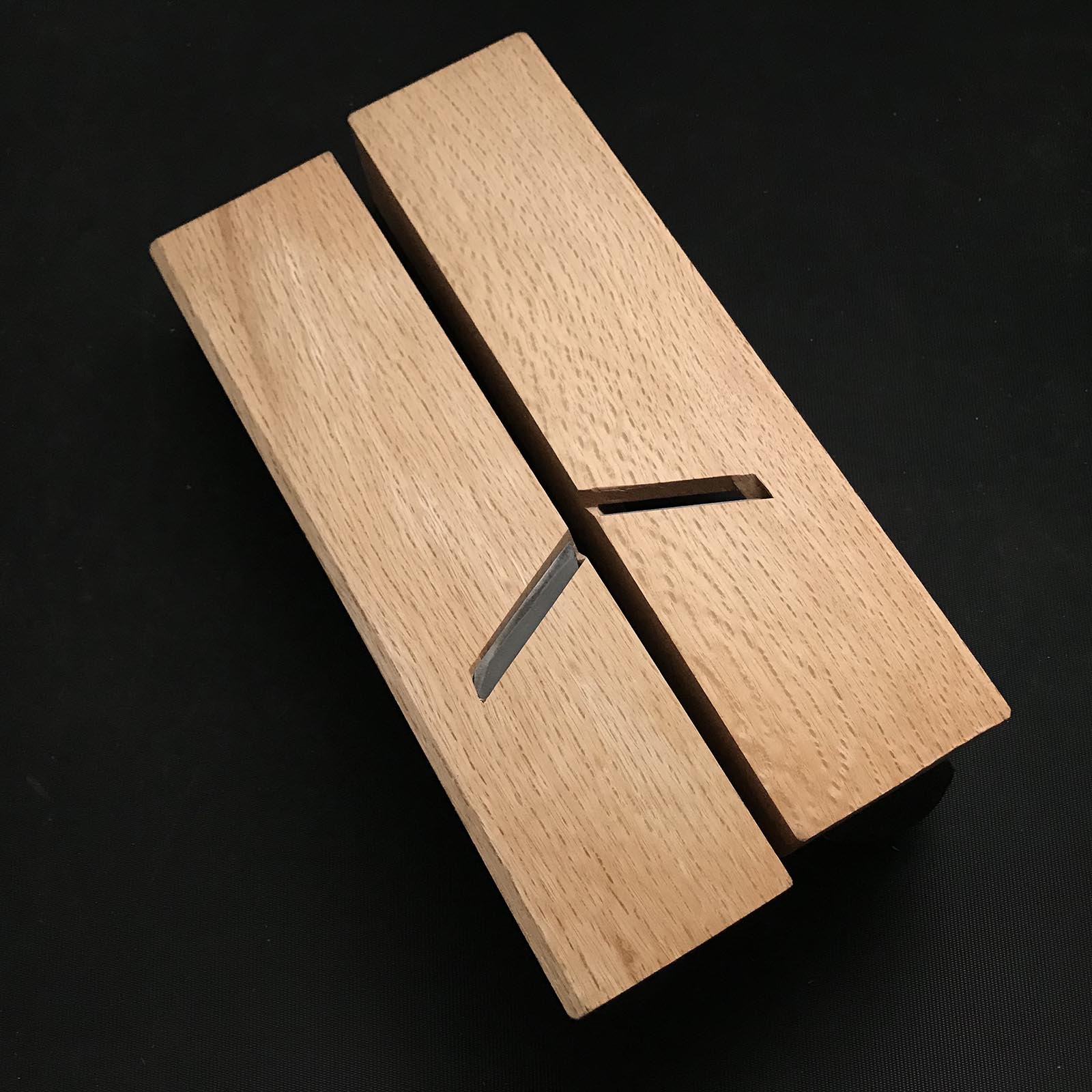 Old stock Kuniaki Rabbet Plane with Blue steel right and left 掘り出し物 国明 際鉋 青紙鋼 左右 36mm