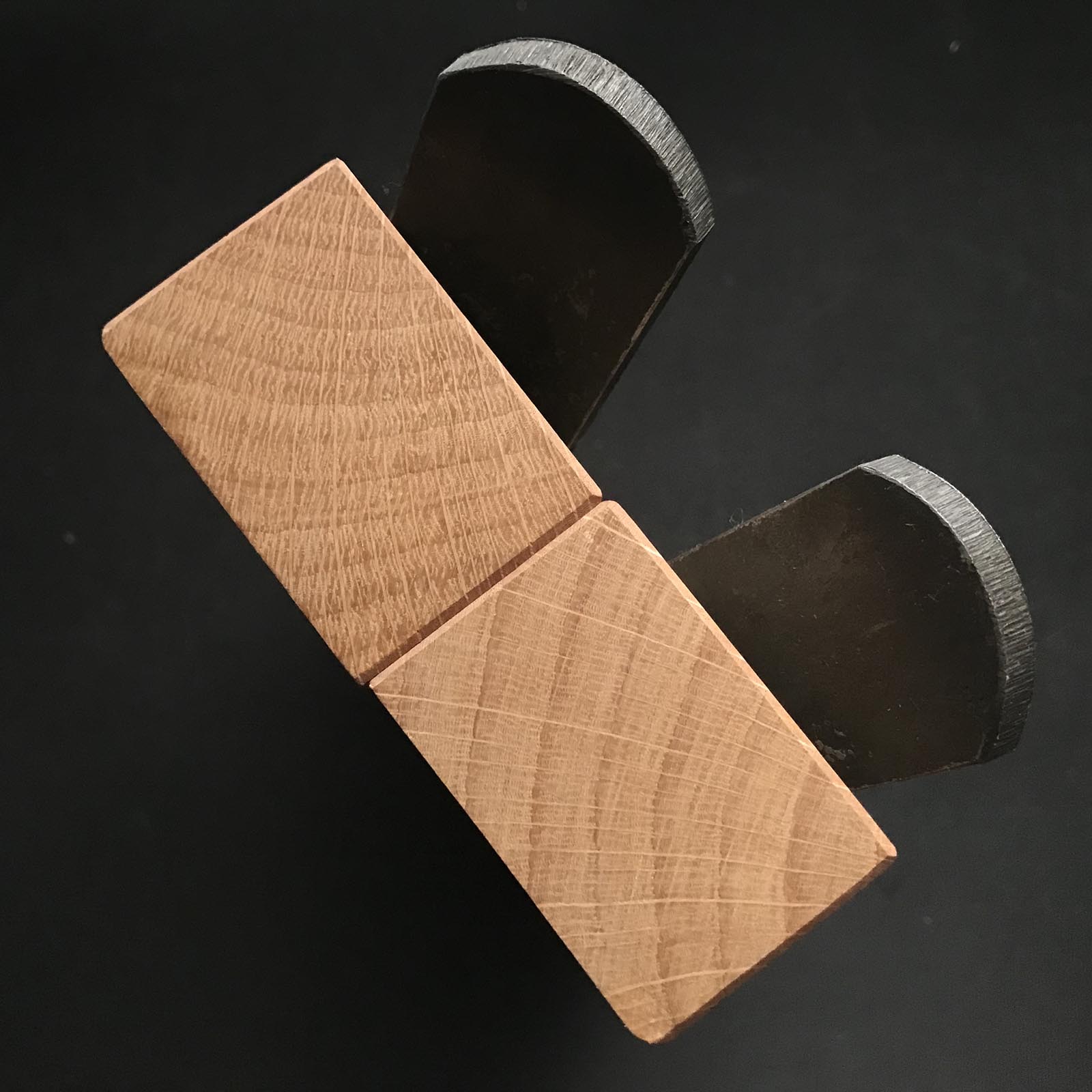 Old stock Kuniaki Rabbet Plane with Blue steel right and left 掘り出し物 国明 際鉋 青紙鋼 左右 36mm