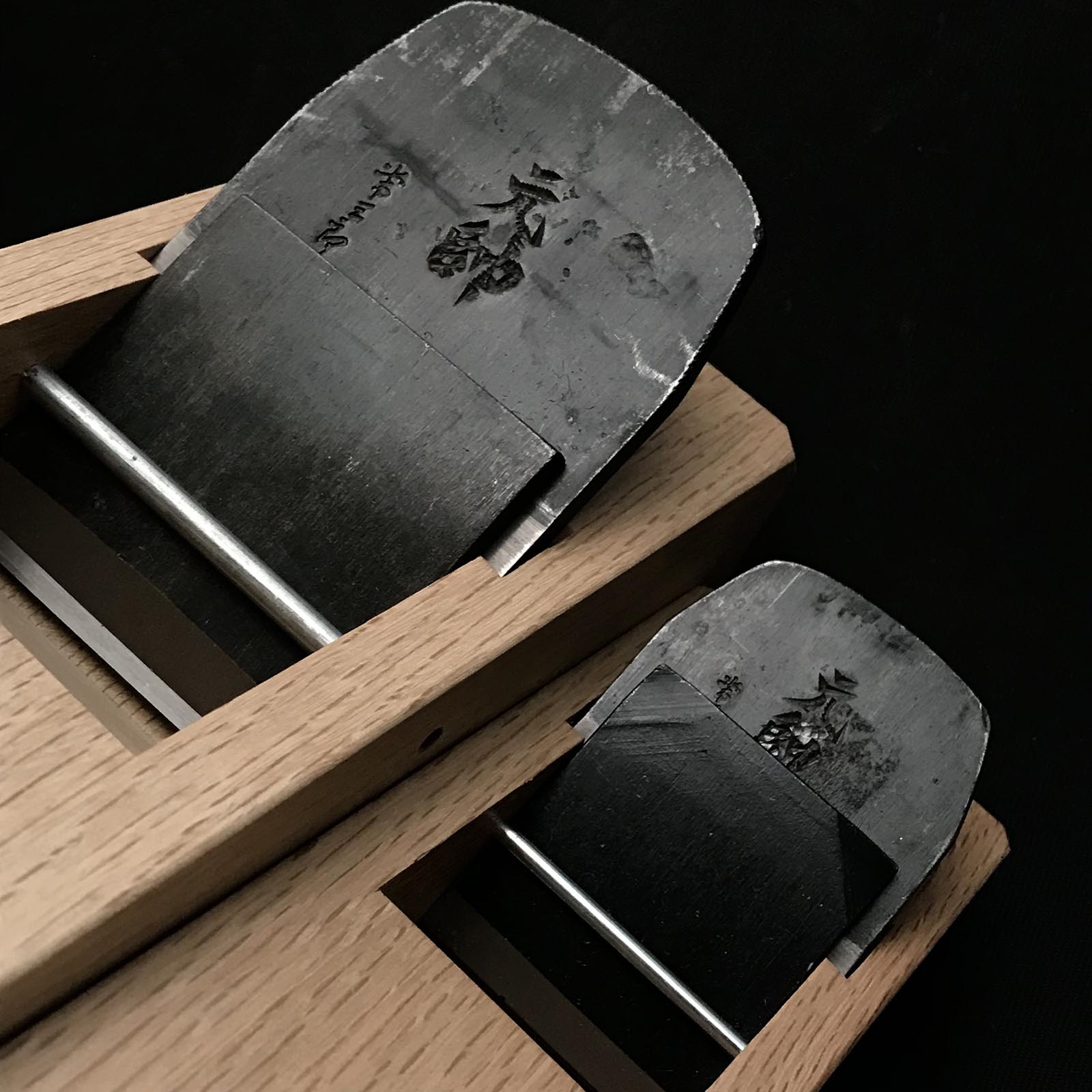 Gensui Tsunesaburo Smoothing Plane& Small plane (Kanna) with Togohagane No.0 steel 常三郎作 元帥 東郷鋼0号 仕上げ鉋+小鉋 セット 70mm&48mm