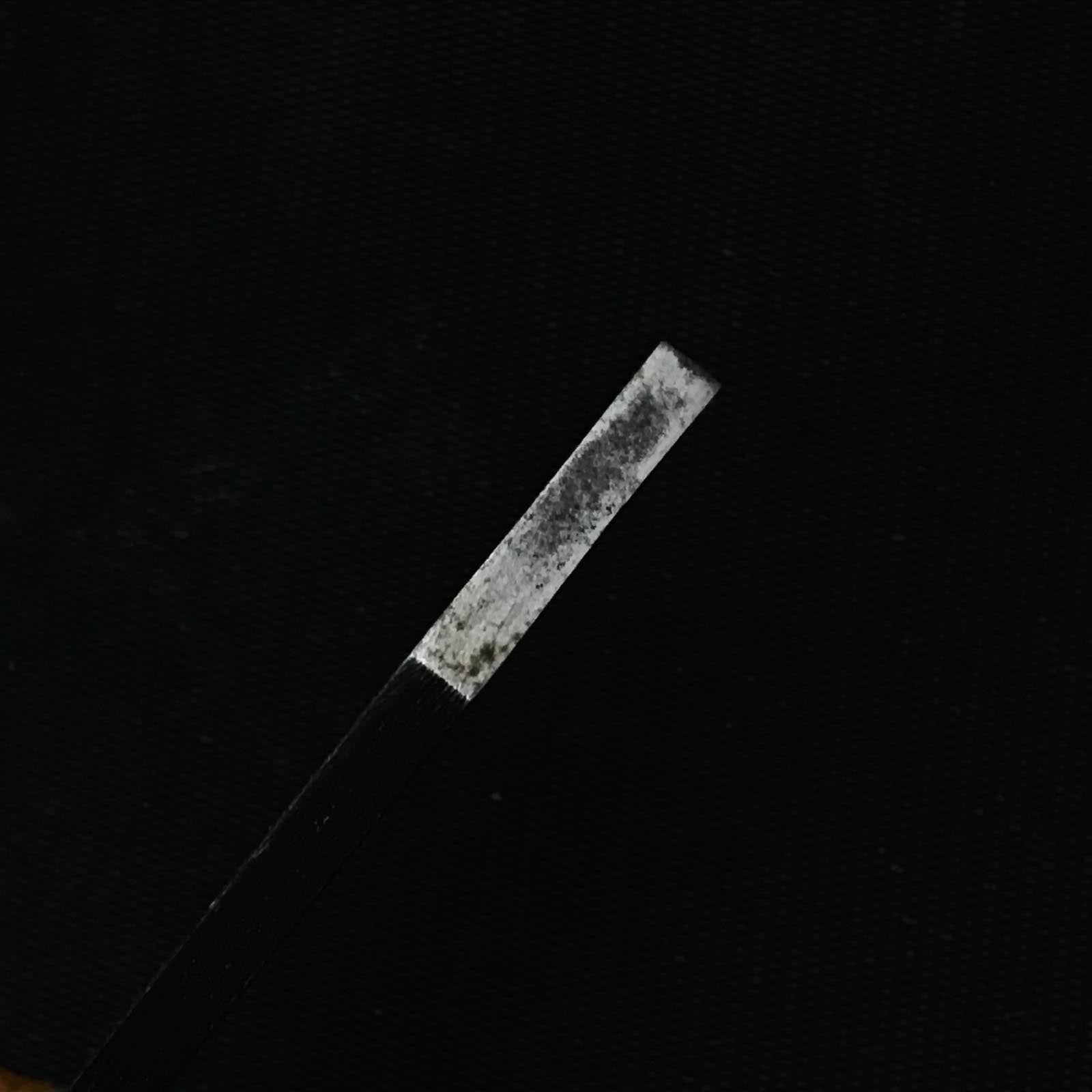 Old stock Hidaritsugihiro Mortise chisels by unknown smith 左次弘 向待鑿 Mukomachinomi 3mm