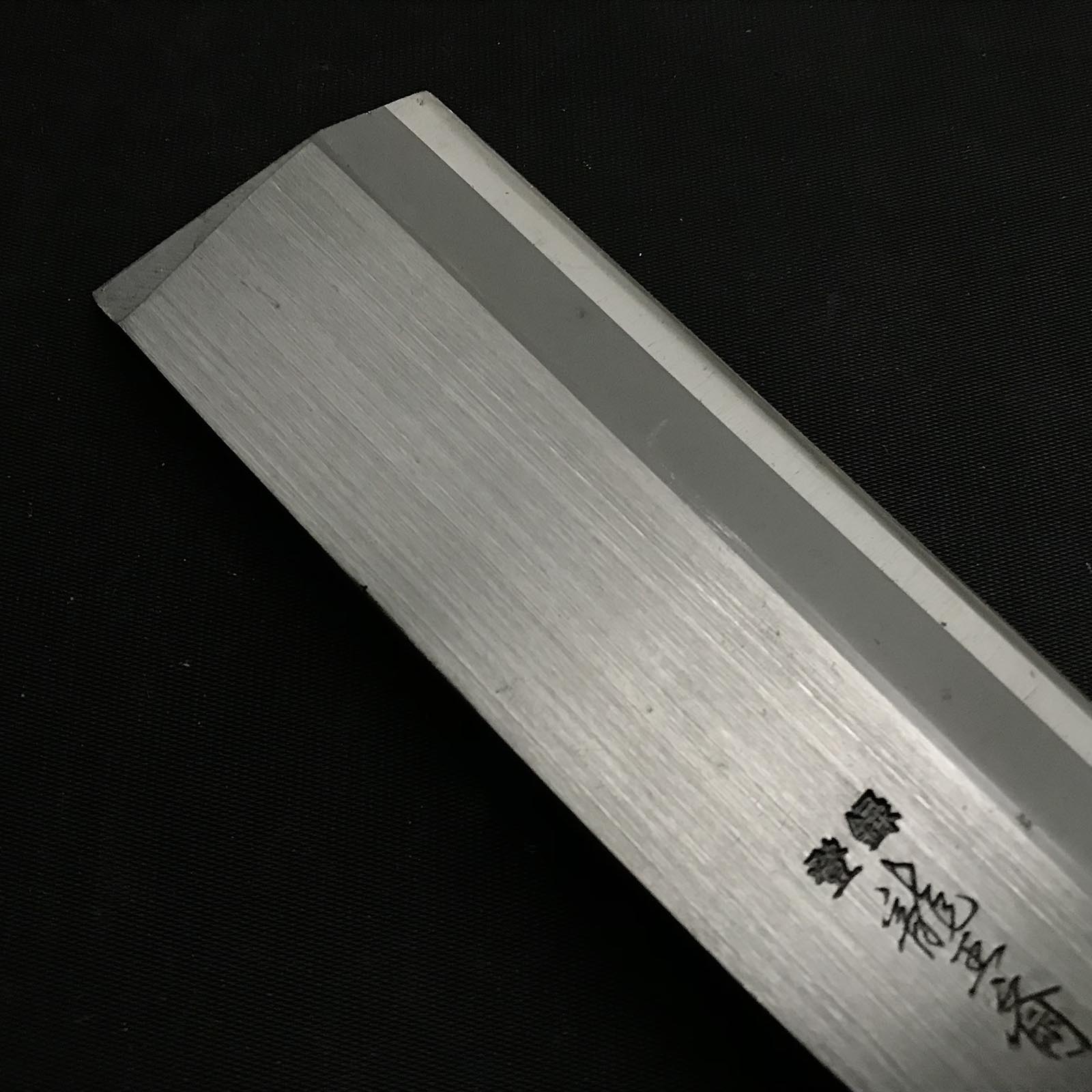 Old stock Ryuousai Single edged Nata right hand 龍王斎 鉈 片刃 磨き仕上げ 右 180mm