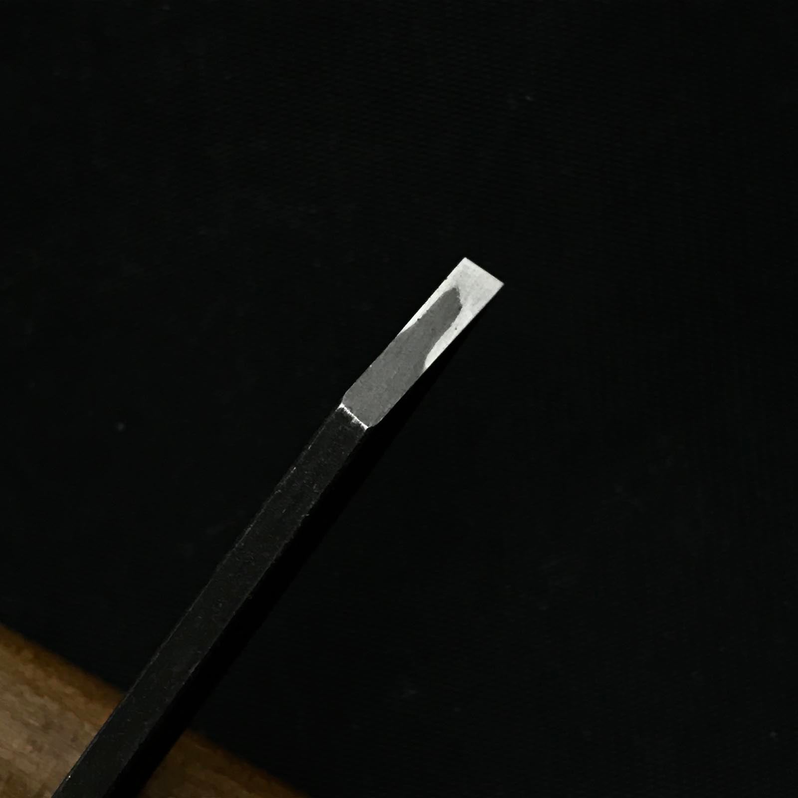 Old stock Shuhou Mortise chisels by unknown smith 秀宝 向待鑿 Mukomachinomi 3mm