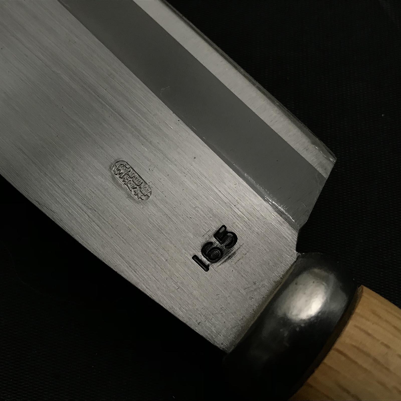 Old stock Houryushin Single edged Nata right hand 宝龍神 鉈 片刃 磨き仕上げ 右 180mm