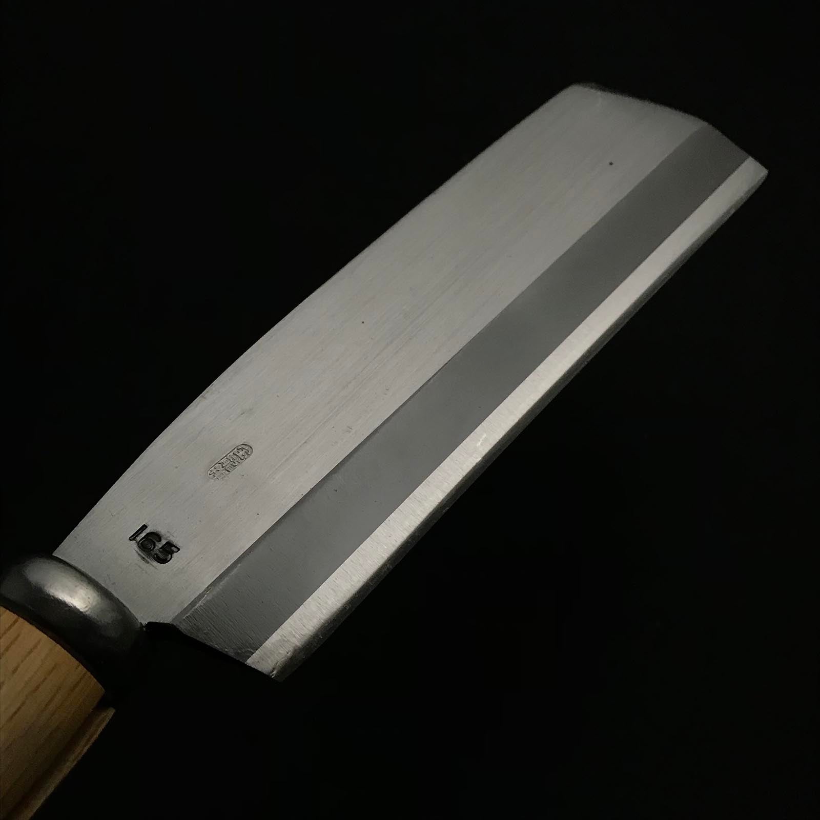 Old stock Houryushin Single edged Nata right hand 宝龍神 鉈 片刃 磨き仕上げ 右 180mm