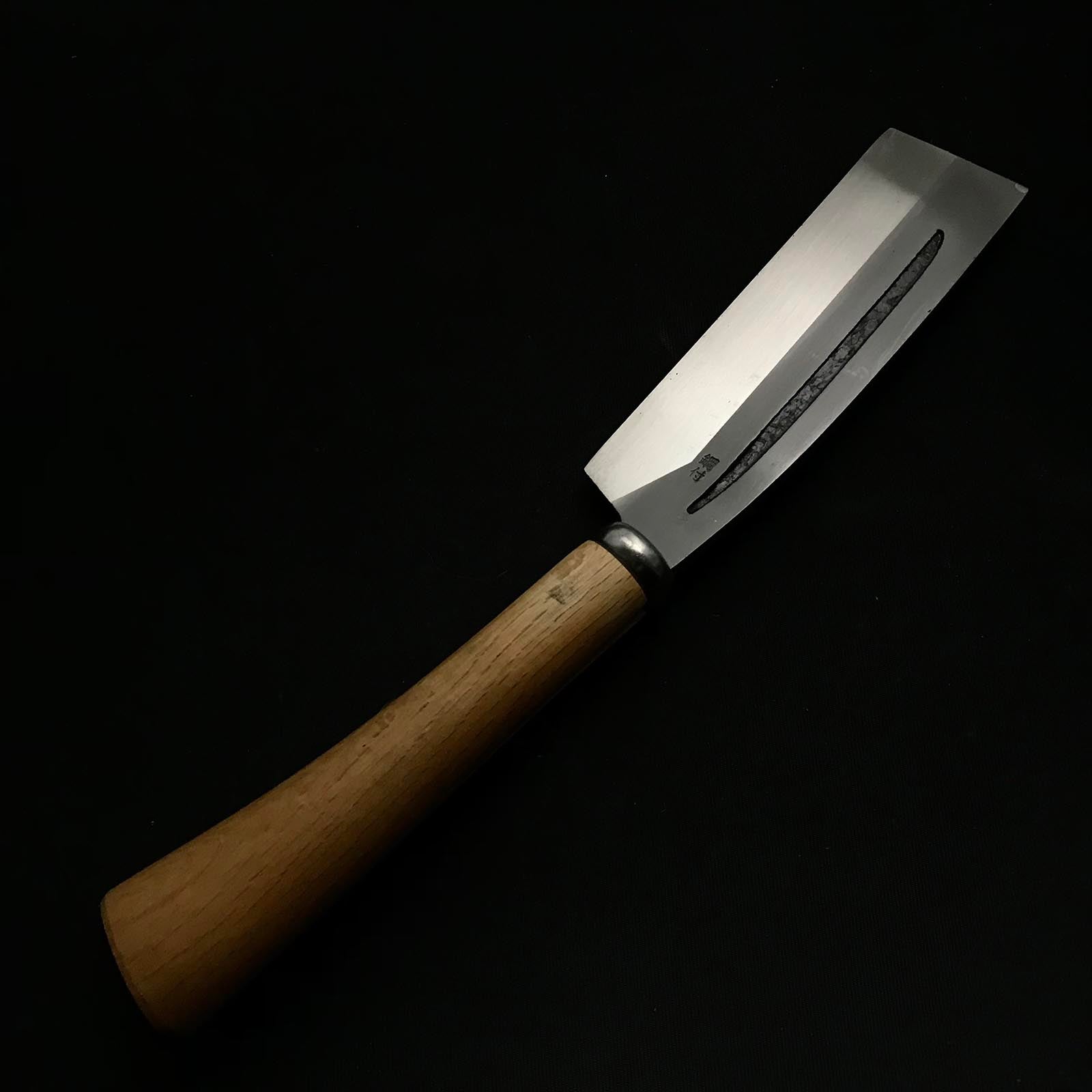 Old stock Houryushin Single edged Nata right hand 宝龍神 鉈 片刃 磨き仕上げ 右 180mm