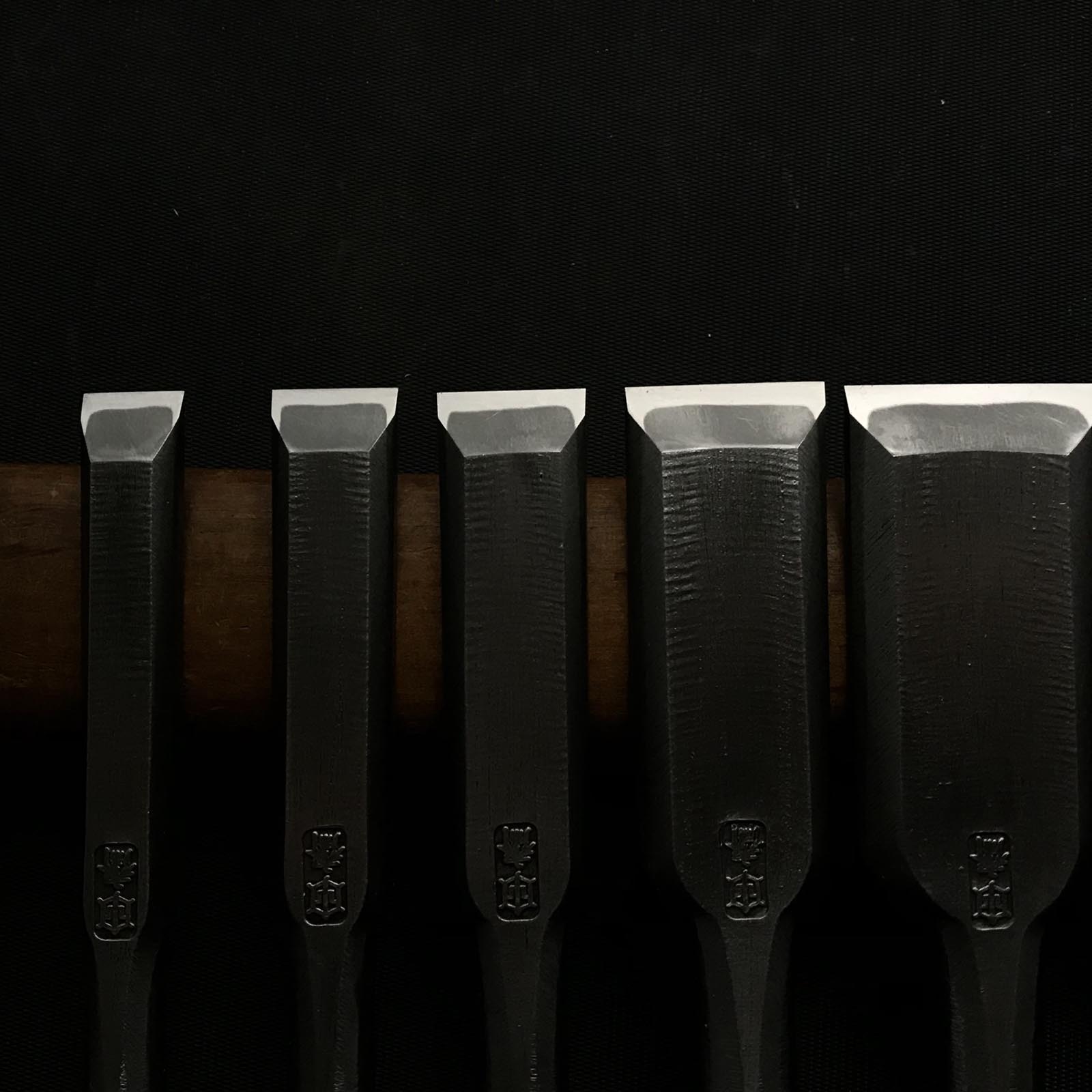 田斎 卓上鑿セット 青鋼 おいれのみ 田斎作 磨き仕上 追入組鑿