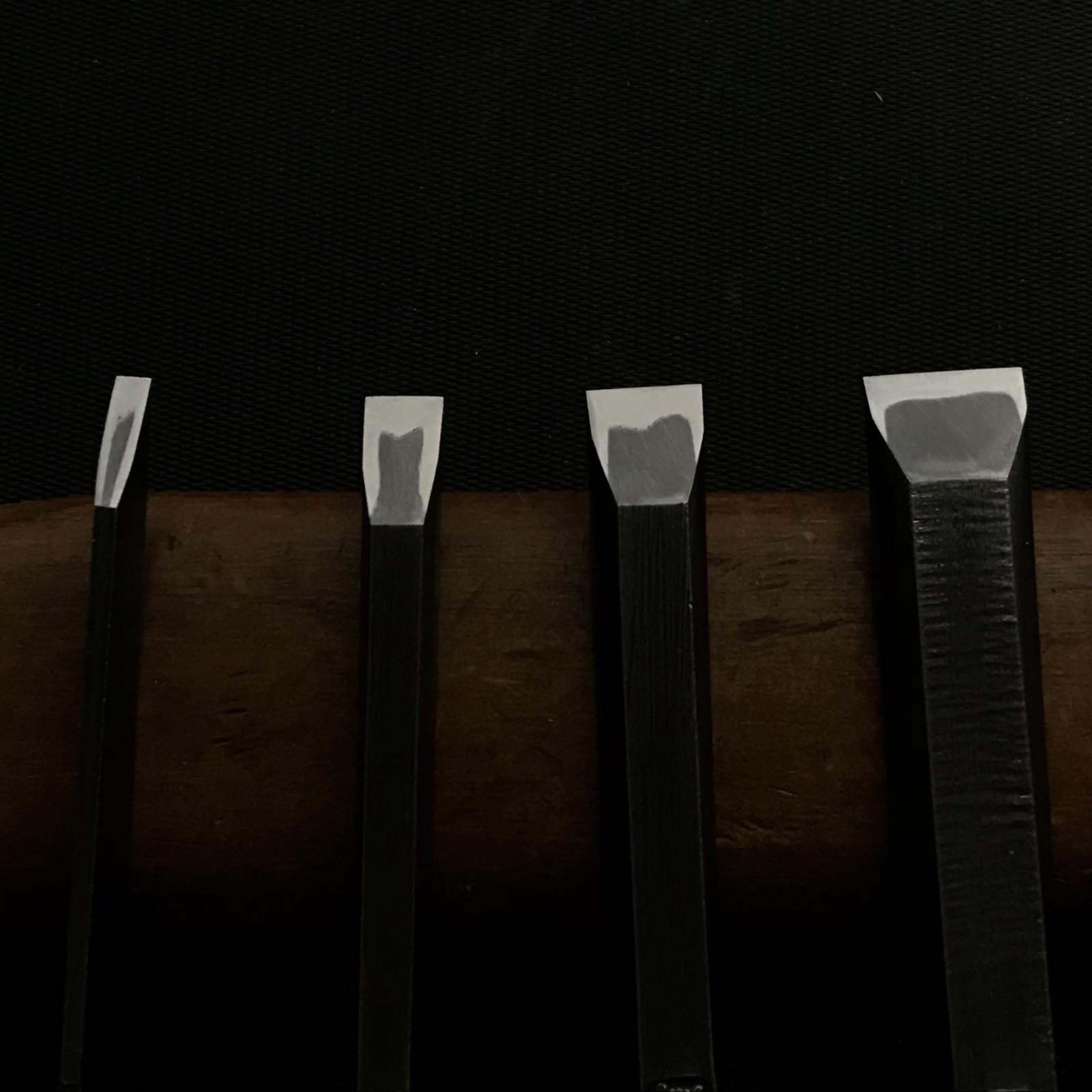 田斎 卓上鑿セット 青鋼 おいれのみ 田斎作 磨き仕上 追入組鑿