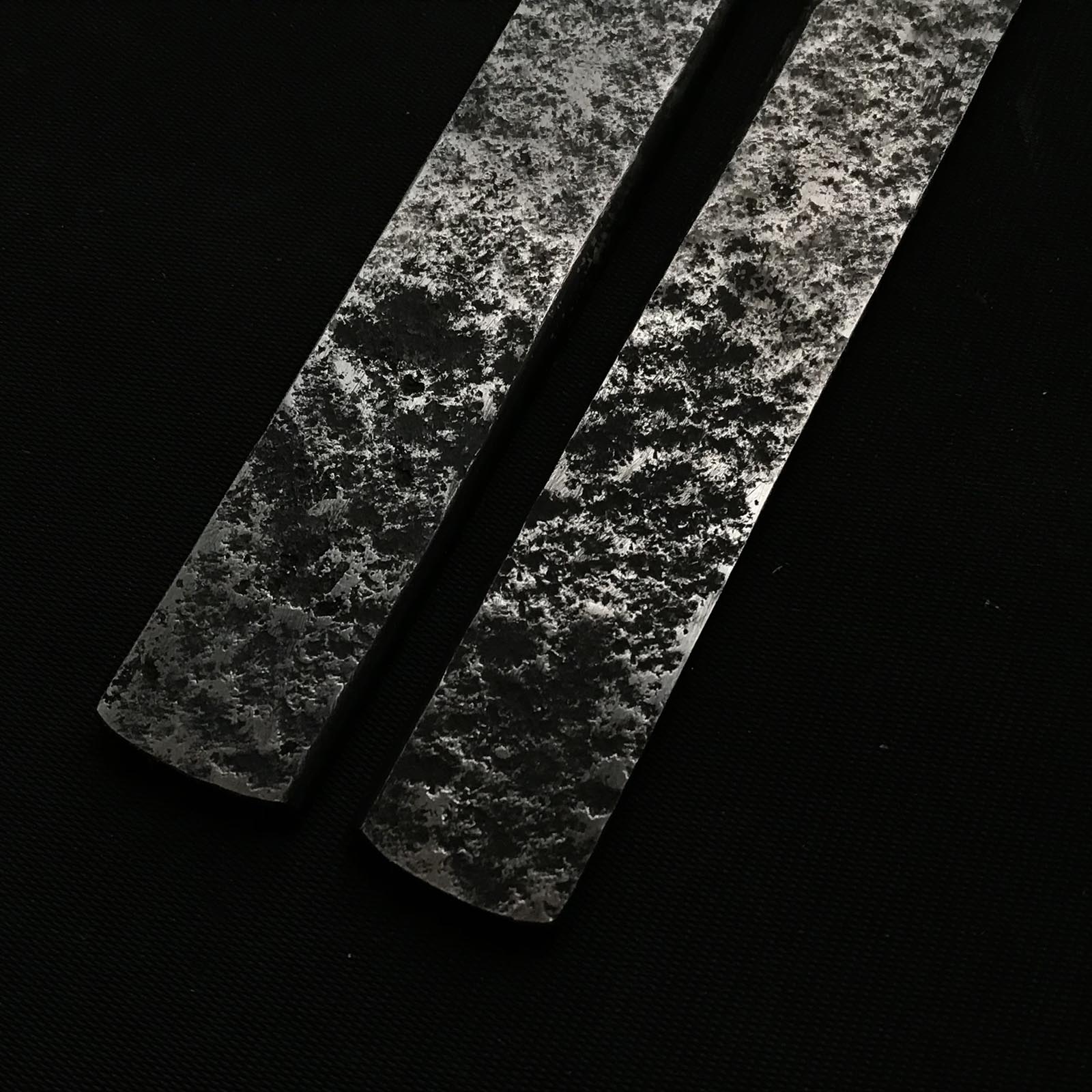 Muneaki Kiridashi with white steel #2 by Yaegashi Uchihamono 宗秋 八重樫打刃物製作所作 黒打 切出し小刀 白紙2号鋼 右&左 21mm