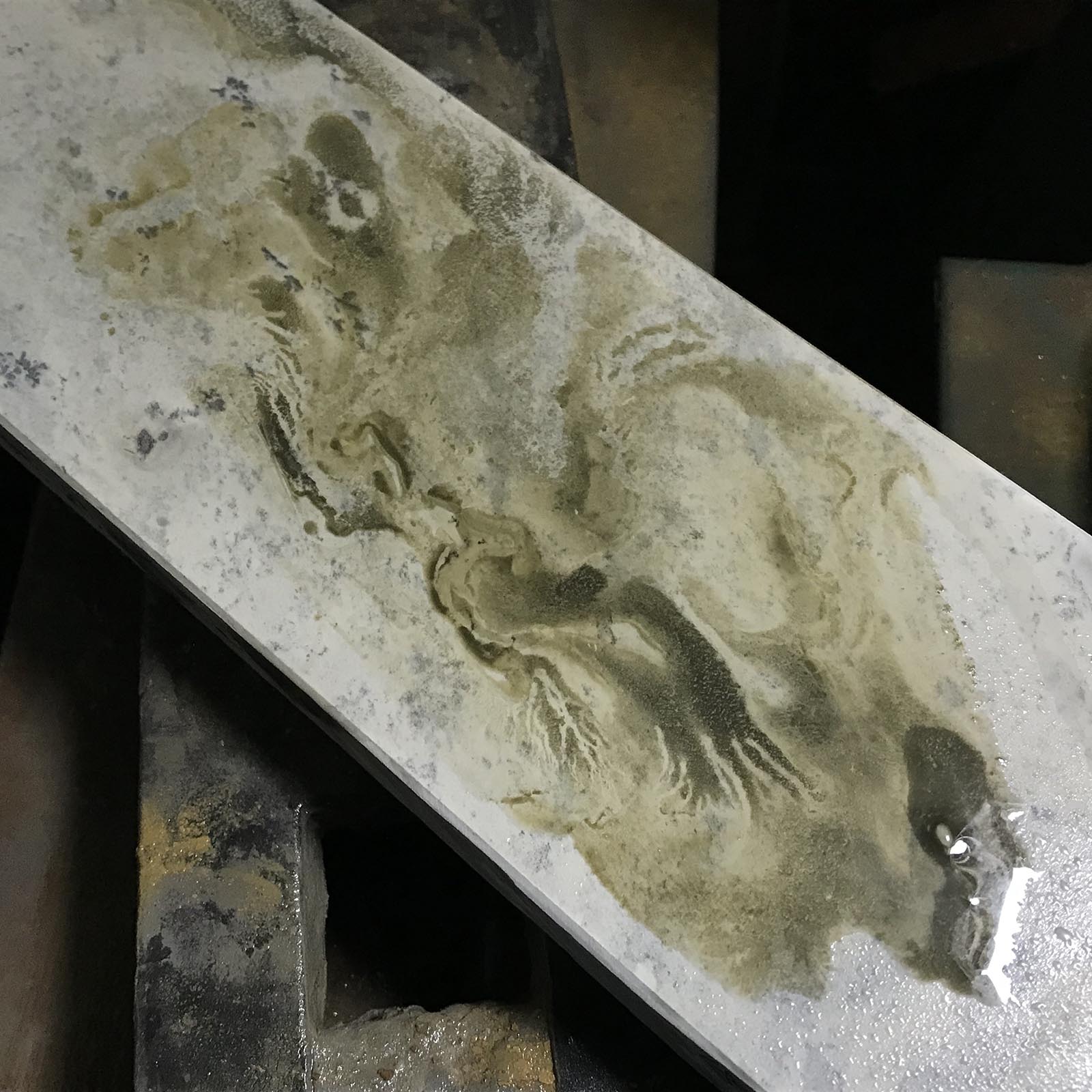 #O6 奥戸 青蓮華 羽二重 羽二重 吹田 和風 天然仕上砥石 道具 Hone 天然仕上砥石 奥殿 青蓮華 羽二重本巣板 長