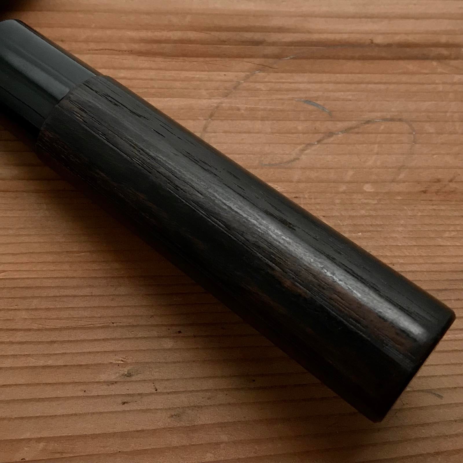 Ichikansai Nakiri Bocho with white steel 一貫斎 菜切包丁 白紙付 165mm