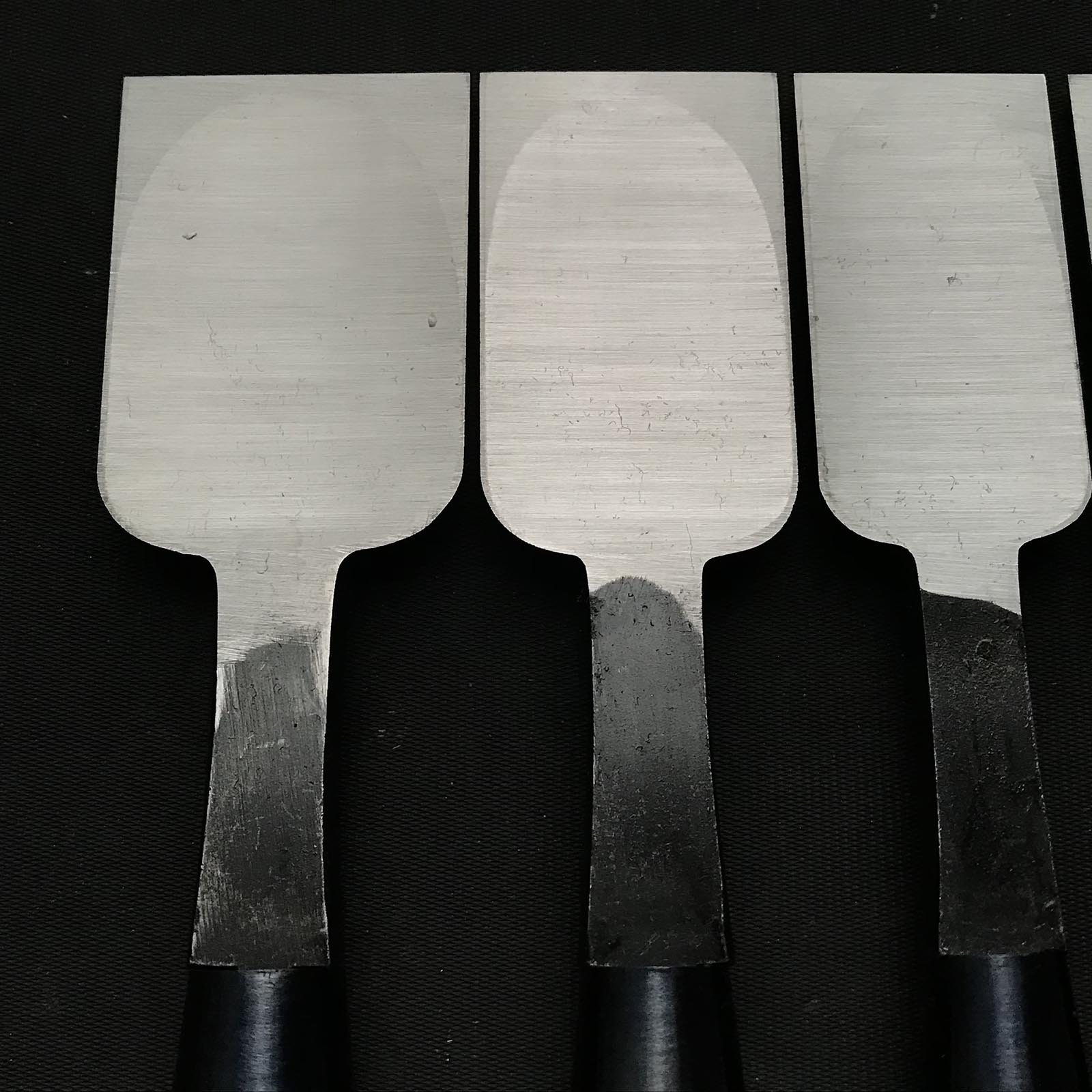 Ouchi Hiramachi type Bench chisels set by Ouchi 4th generation 四代目大内俊明作 宗家大内 平待追入組鑿 Oirenomi