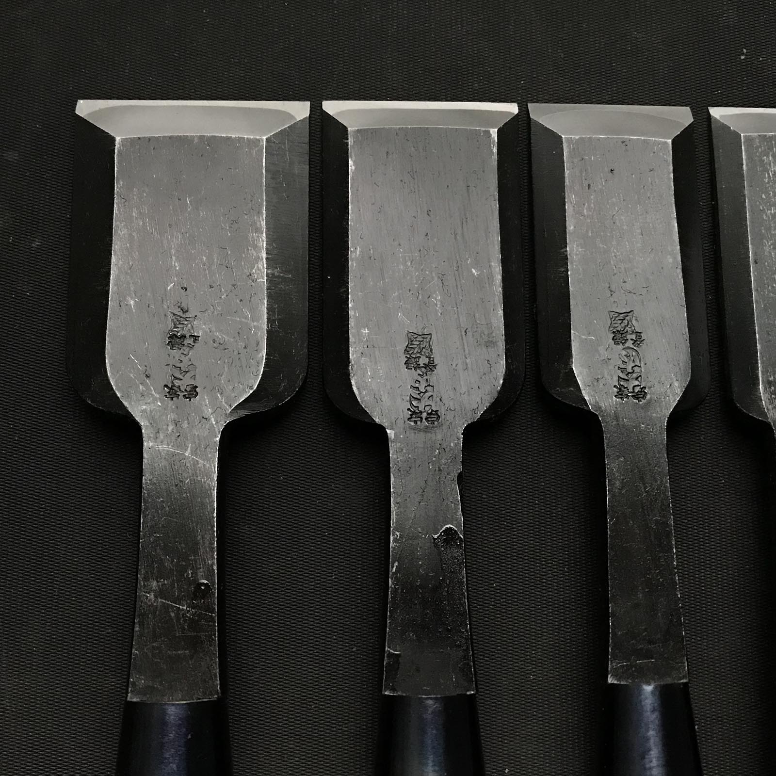 Ouchi Hiramachi type Bench chisels set by Ouchi 4th generation 四代目大内俊明作 宗家大内 平待追入組鑿 Oirenomi