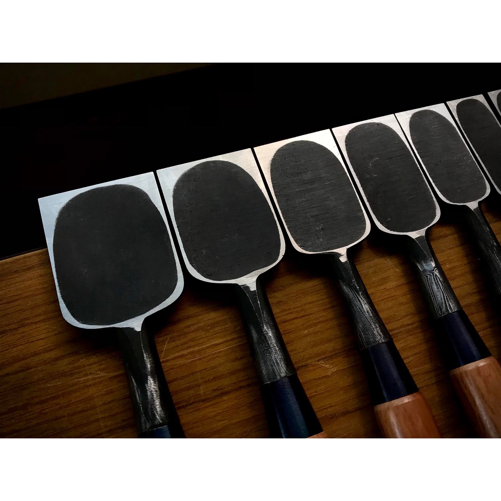 Sukemasa #2 Suminagashi Bench chisels set ___助正 墨流し 追入15本組鑿 Oirenomi