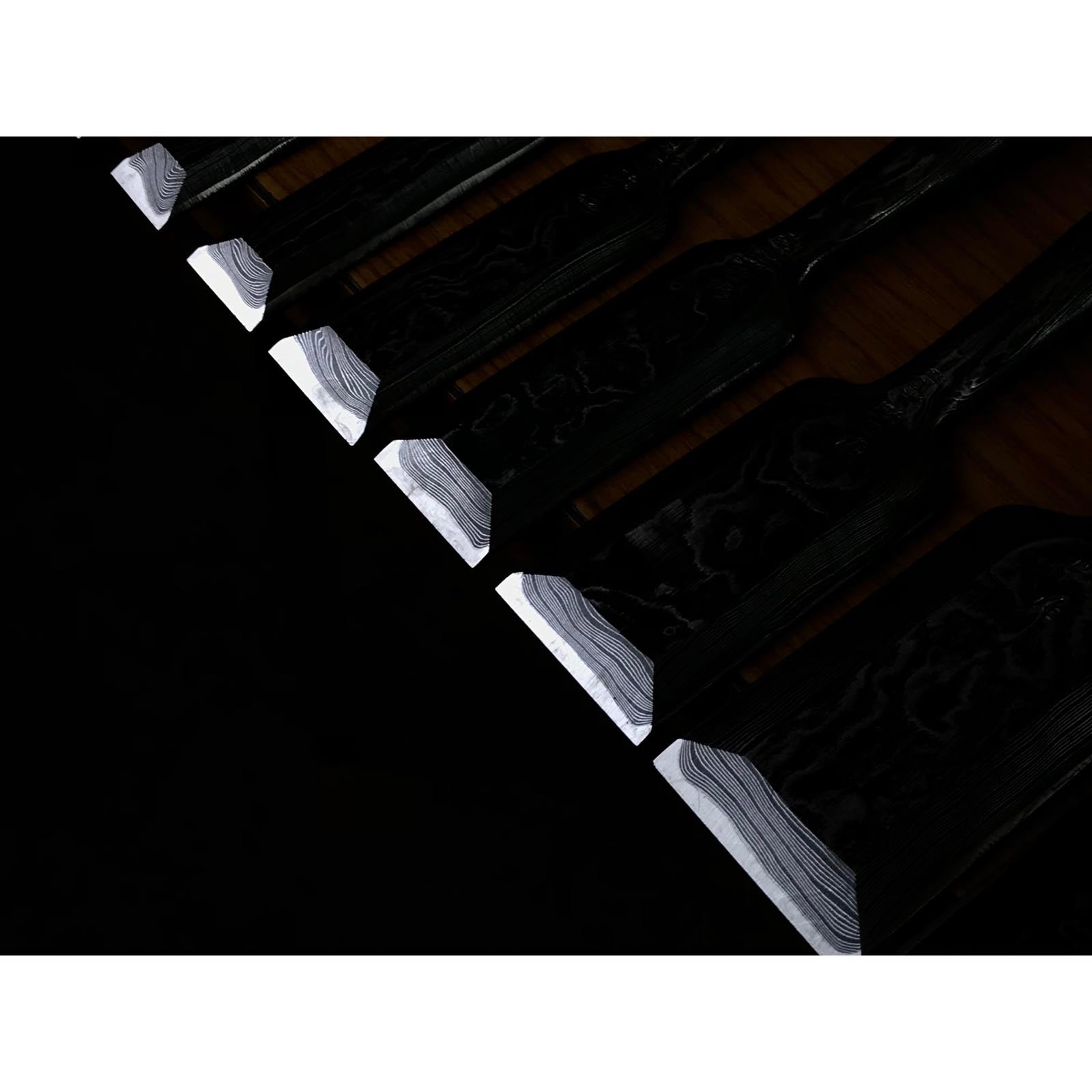 Sukemasa #2 Suminagashi Bench chisels set ___助正 墨流し 追入15本組鑿 Oirenomi